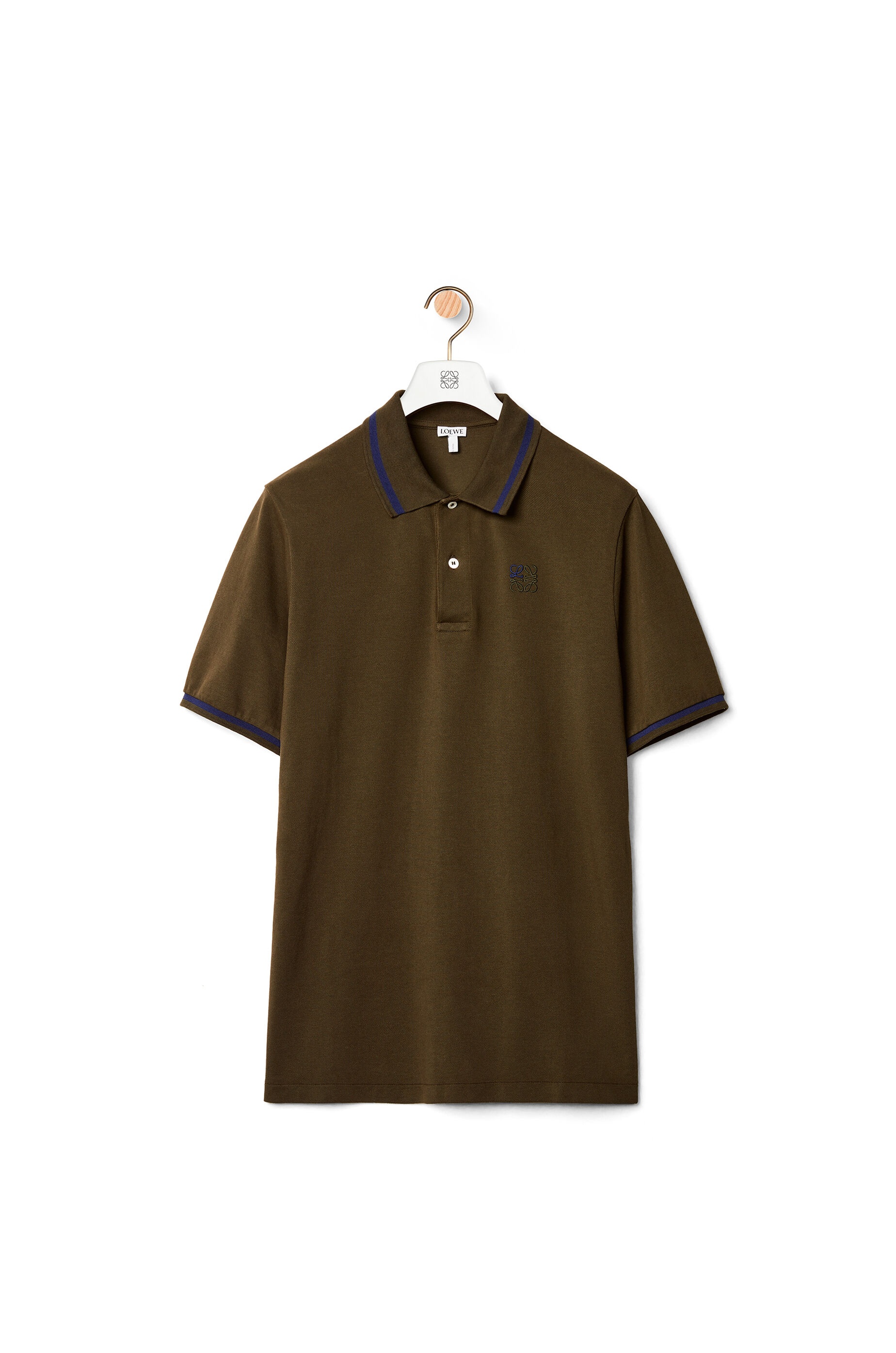 Anagram embroidered polo in cotton - 1