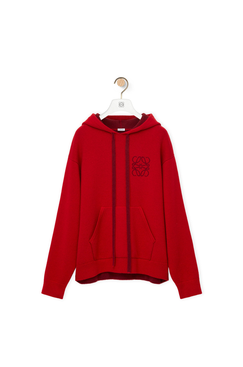 Anagram knit hoodie in wool 1