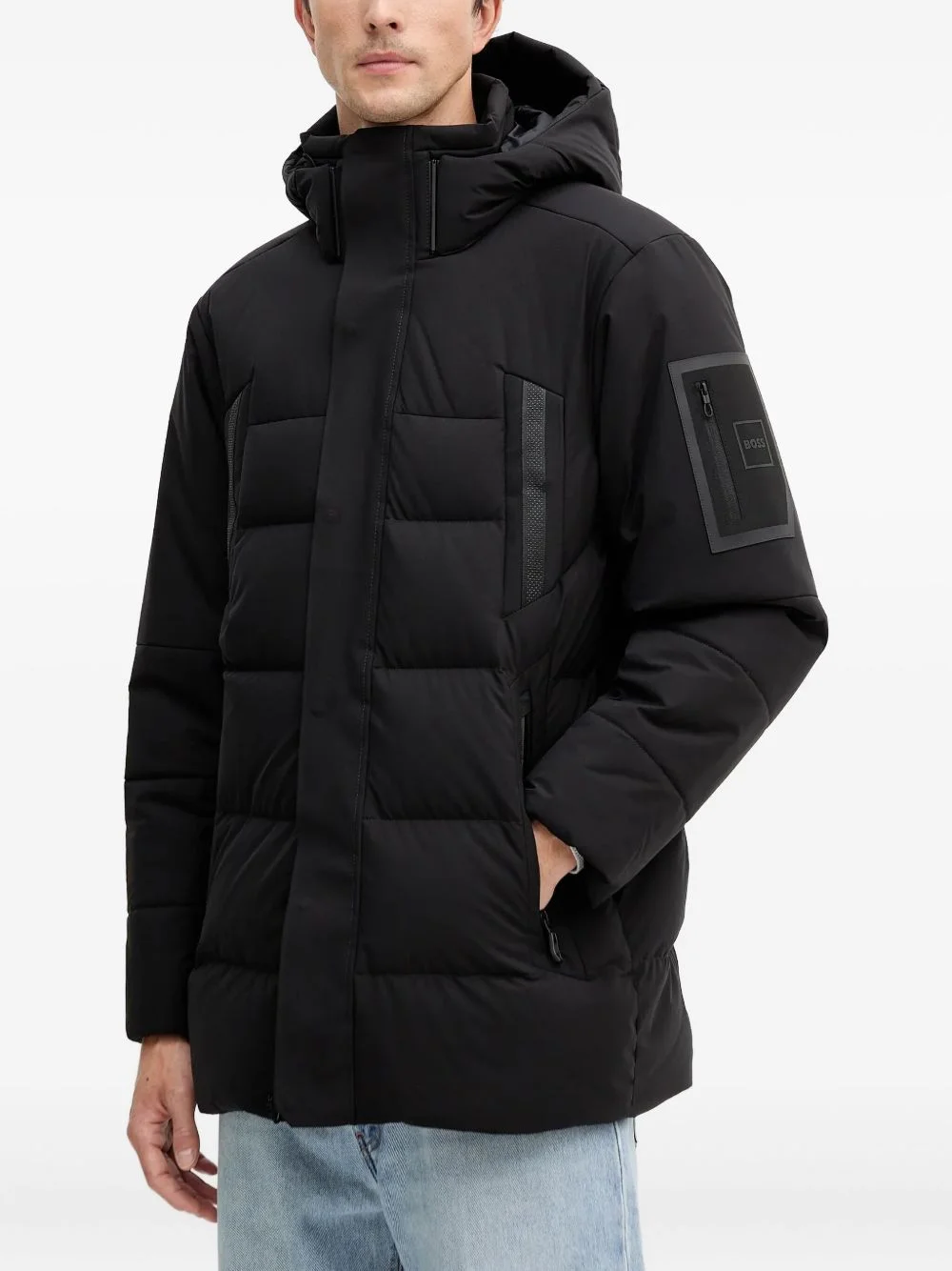 hooded padded jacket - 1