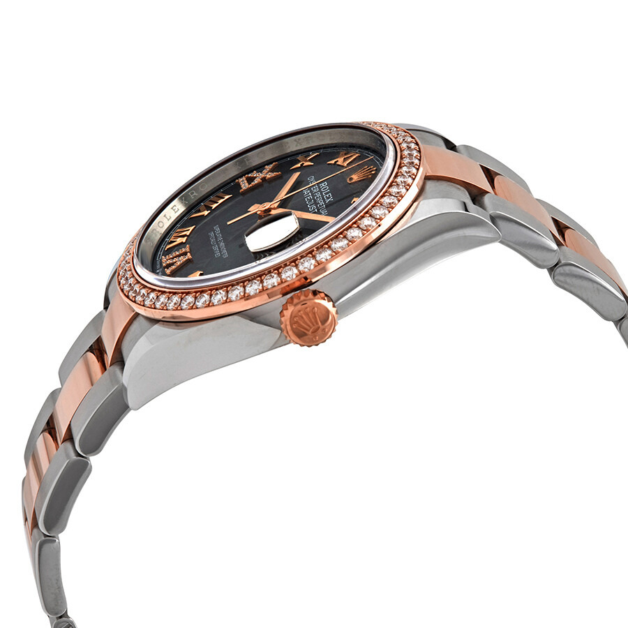 Rolex Datejust 36 Dark Rhodium Diamond Dial Automatic Men's Steel and 18k Everose Gold Oyster Watch  - 2