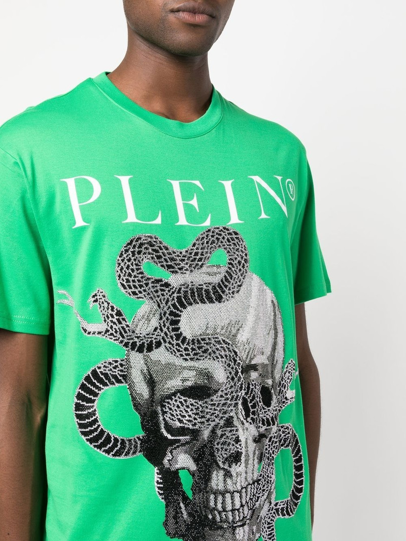 snake-print short-sleeve T-shirt 5