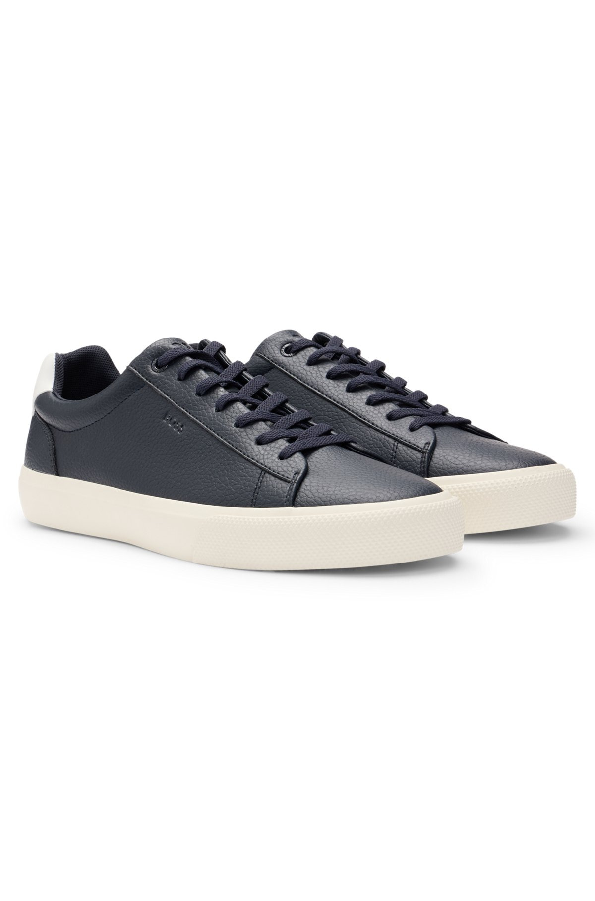 FAUX-LEATHER TRAINERS WITH CONTRAST BACKTAB - 2