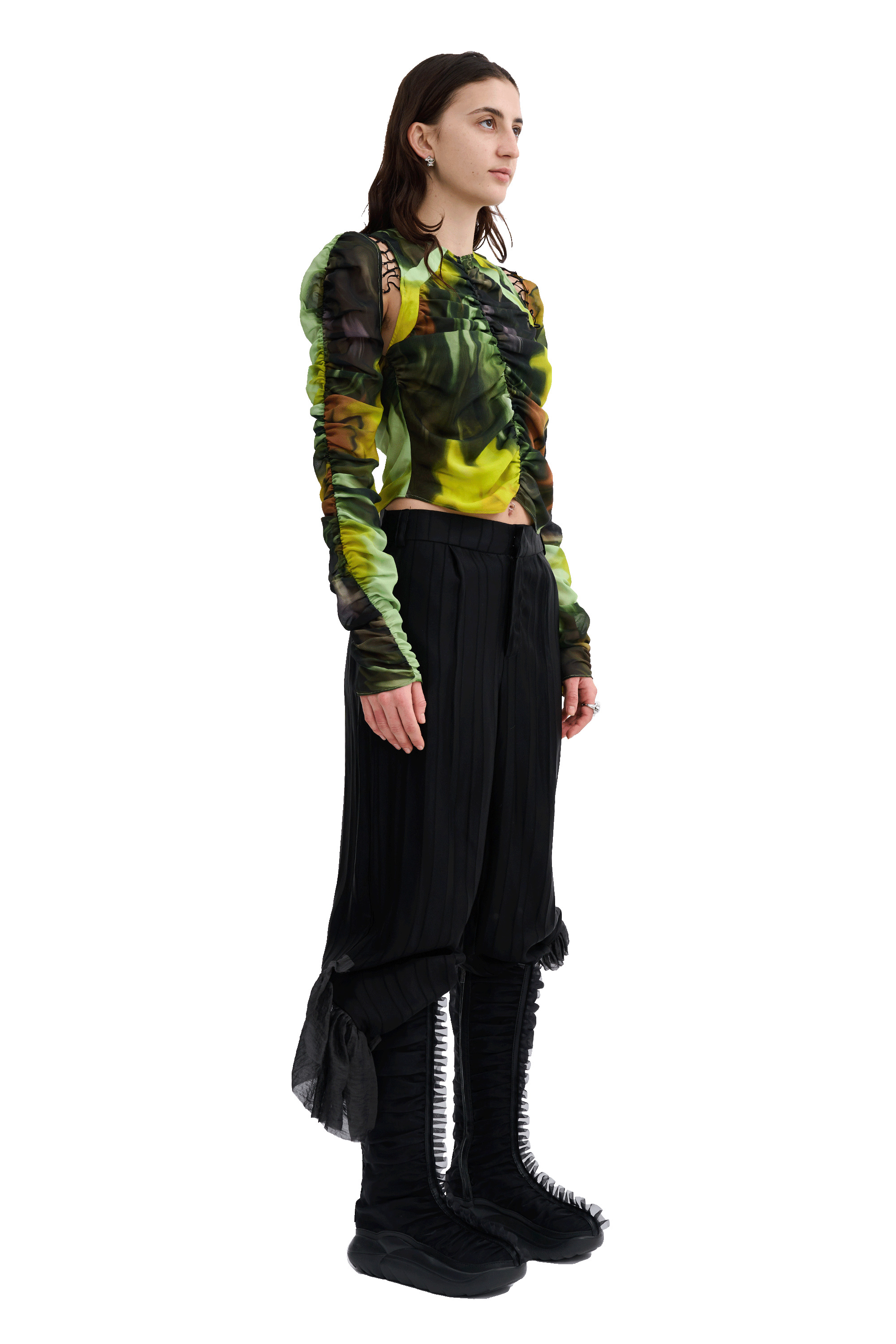 MELTING BLOOM GATHERED DELILAH TOP - 3