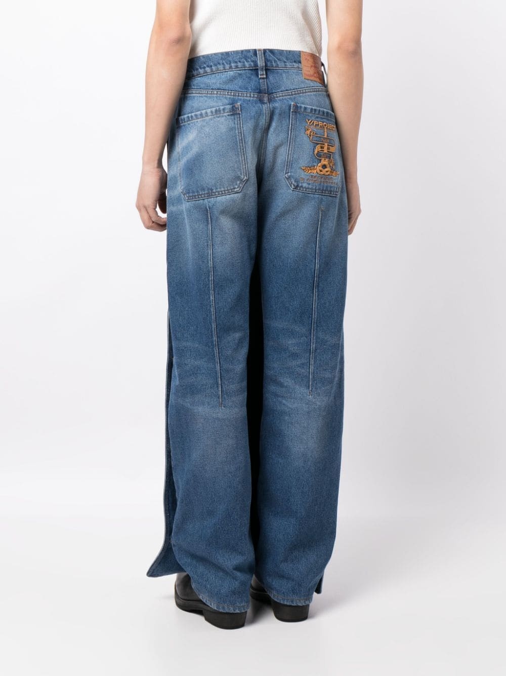 detachable-panel jeans - 4