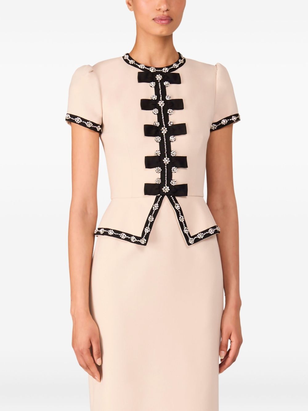 Bisou peplum-detail buttoned dress - 2