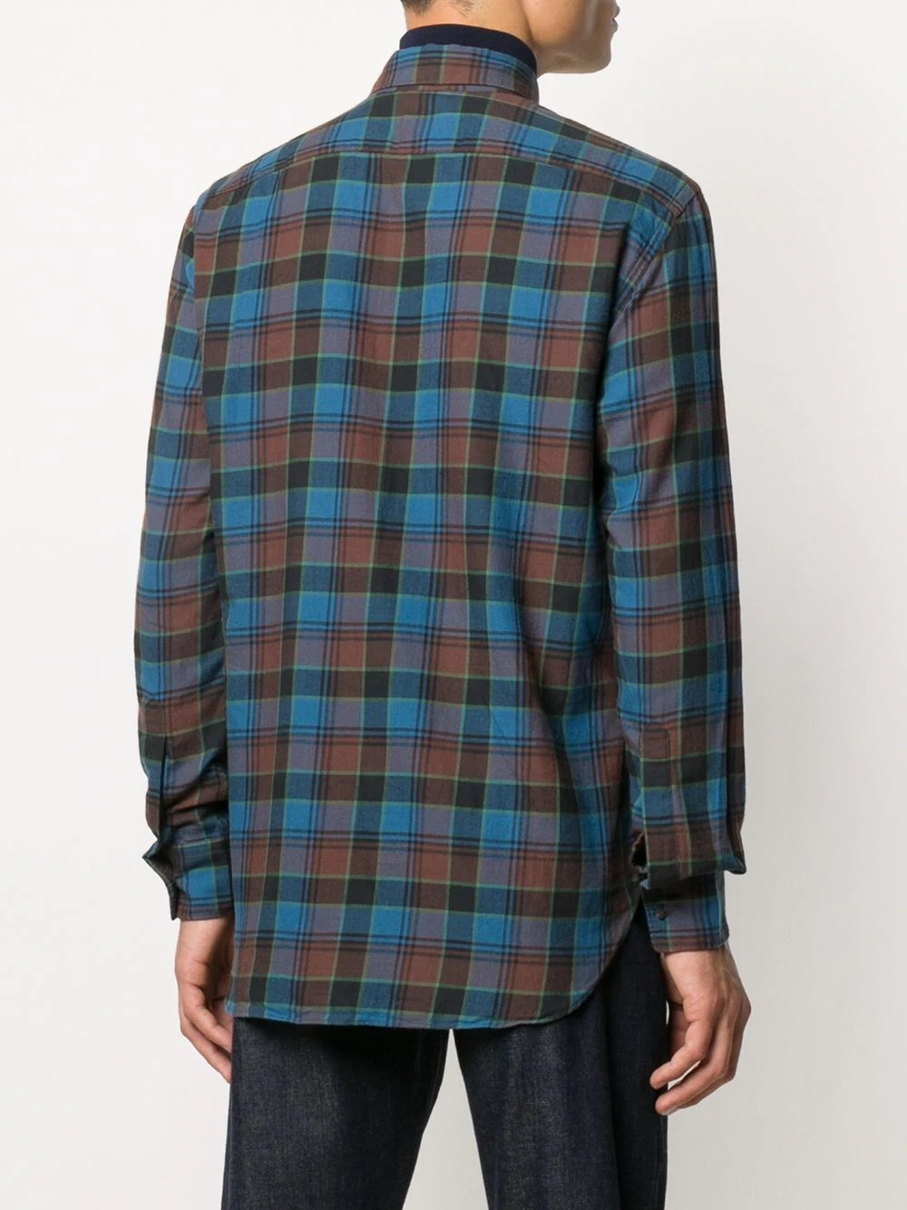 long-sleeve plaid shirt - 4