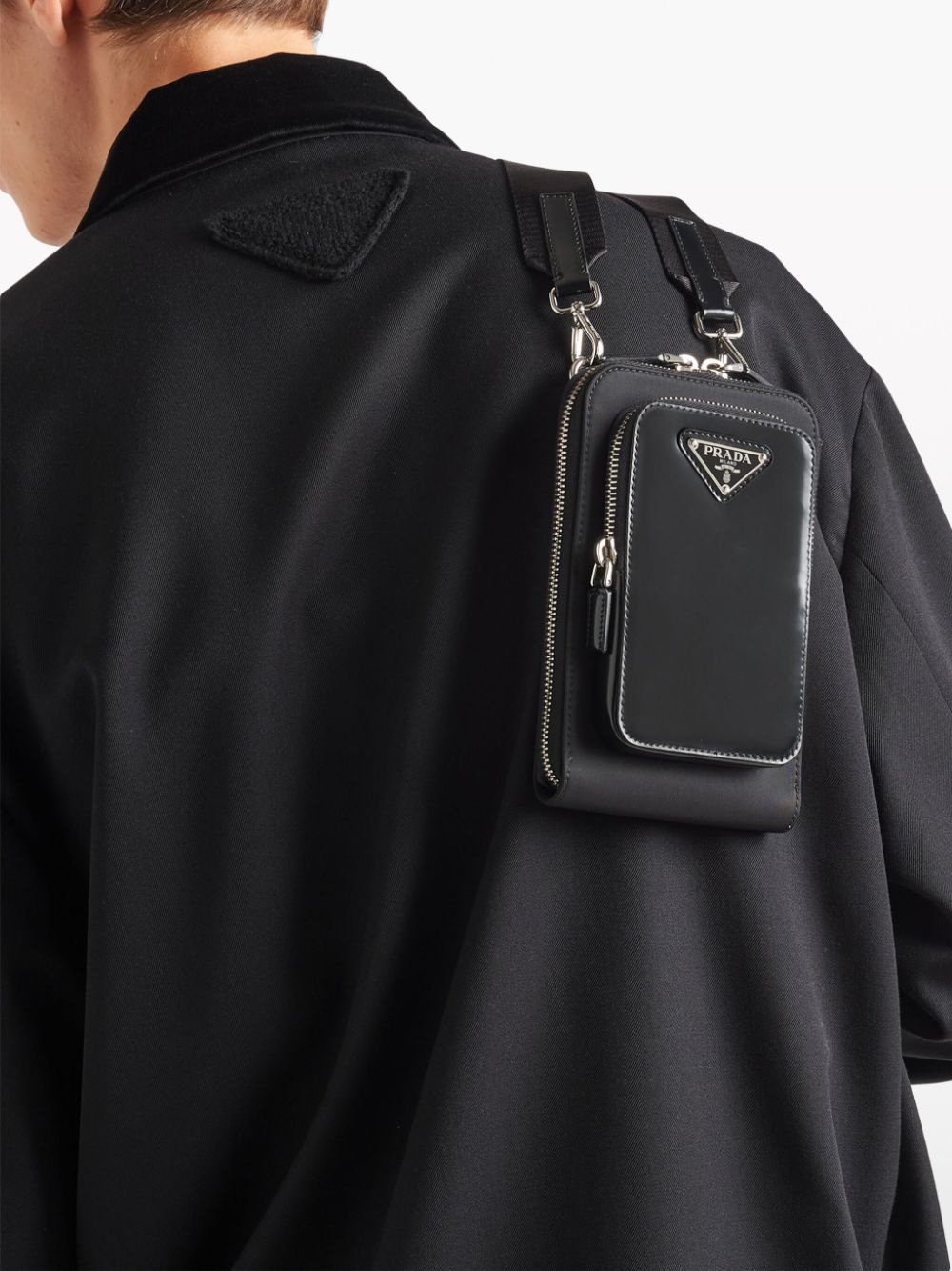 triangle-logo panelled smartphone case - 3