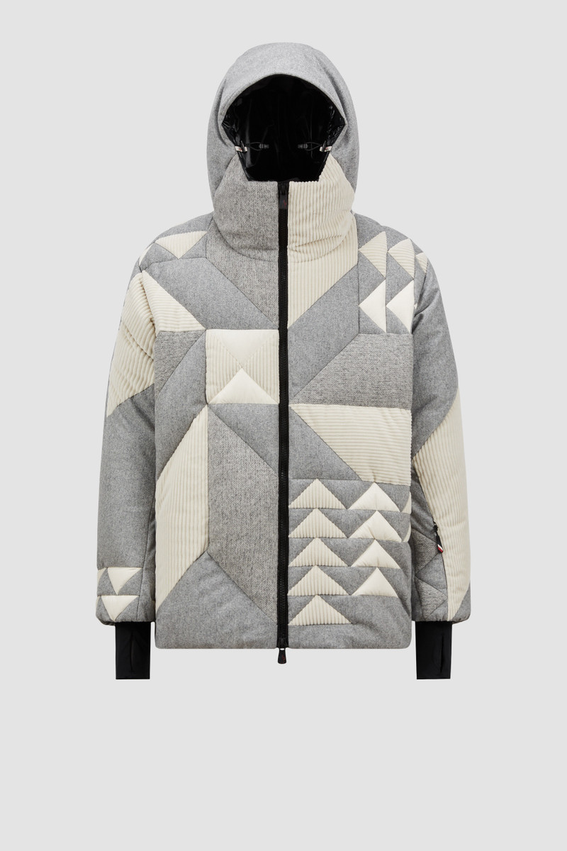 Sedrun Patchwork-Quilted Wool Short Down Jacket 1