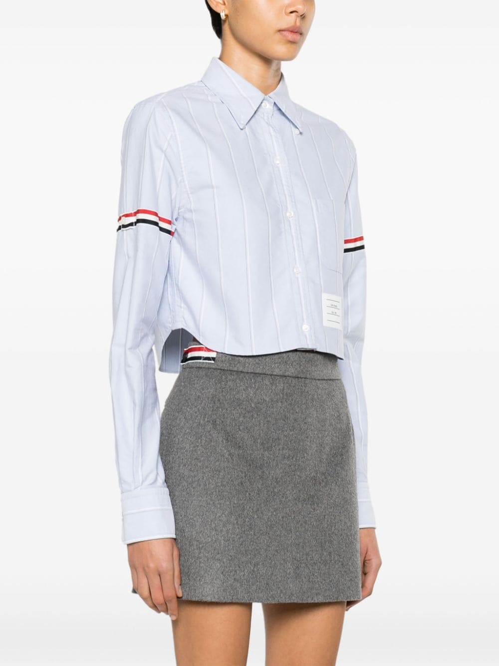 RWB-stripe cotton shirt - 3