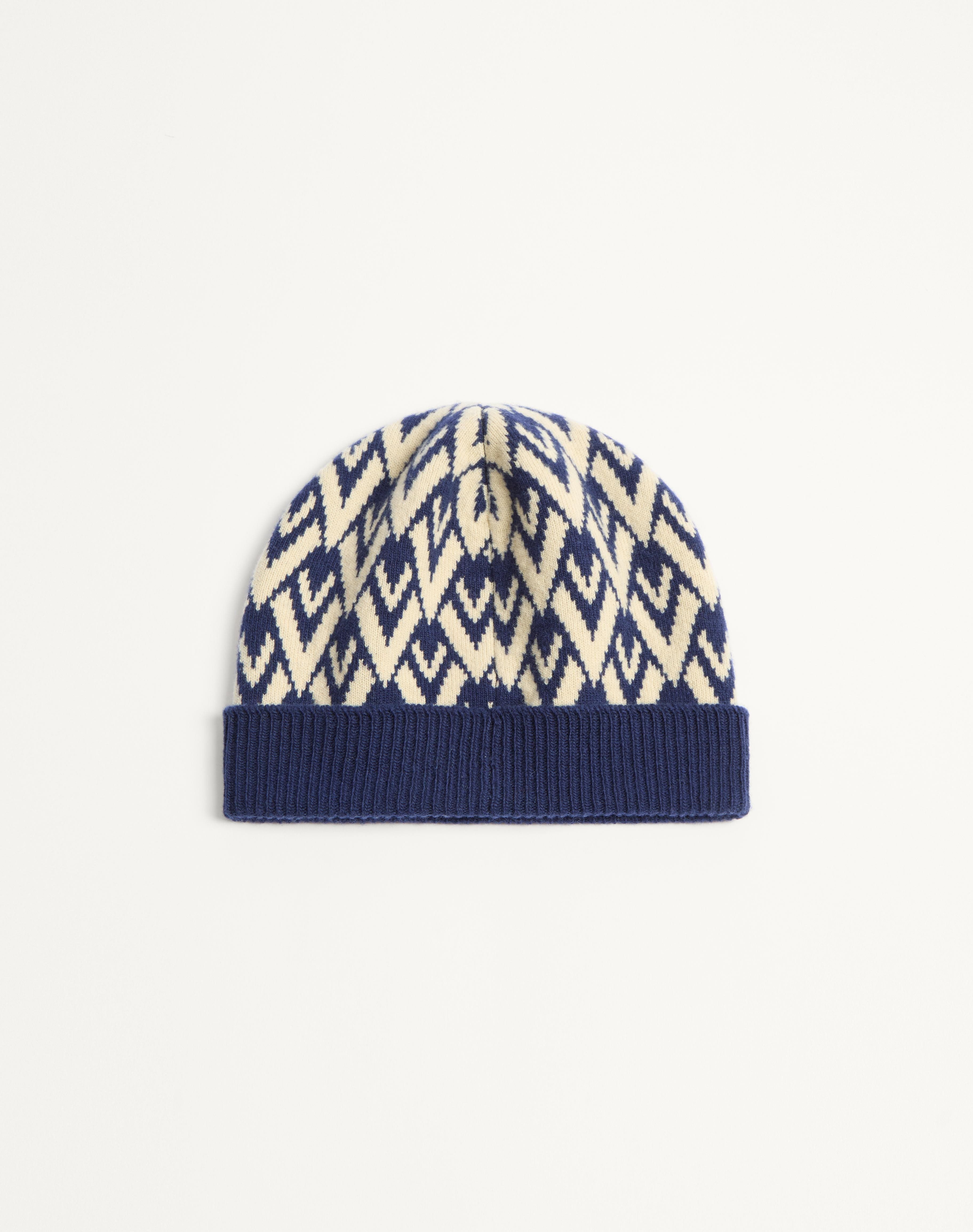 TOUTE LA V SIGNATURE KNITTED WOOL BEANIE - 4