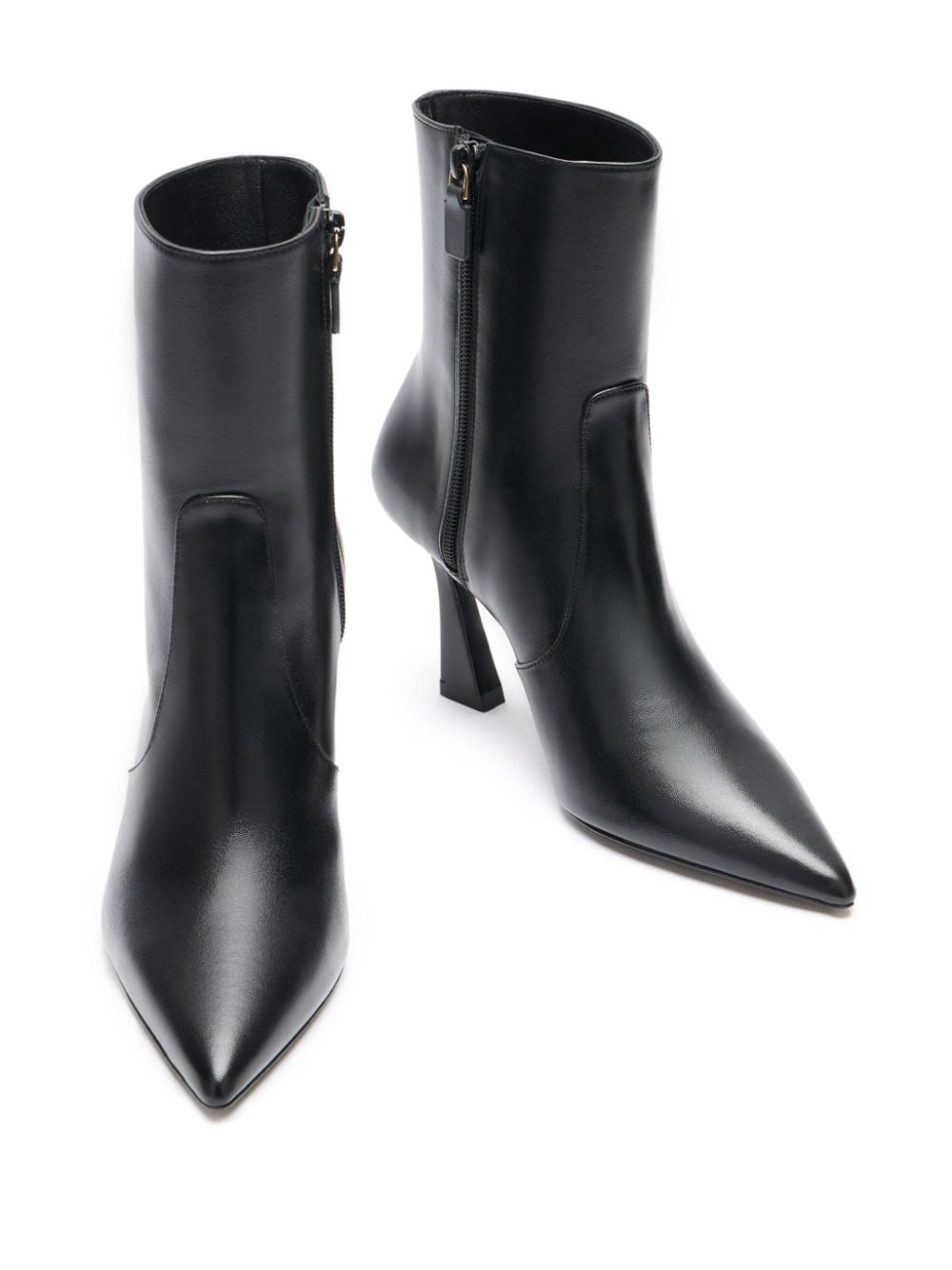 pointed-toe leather boots - 4