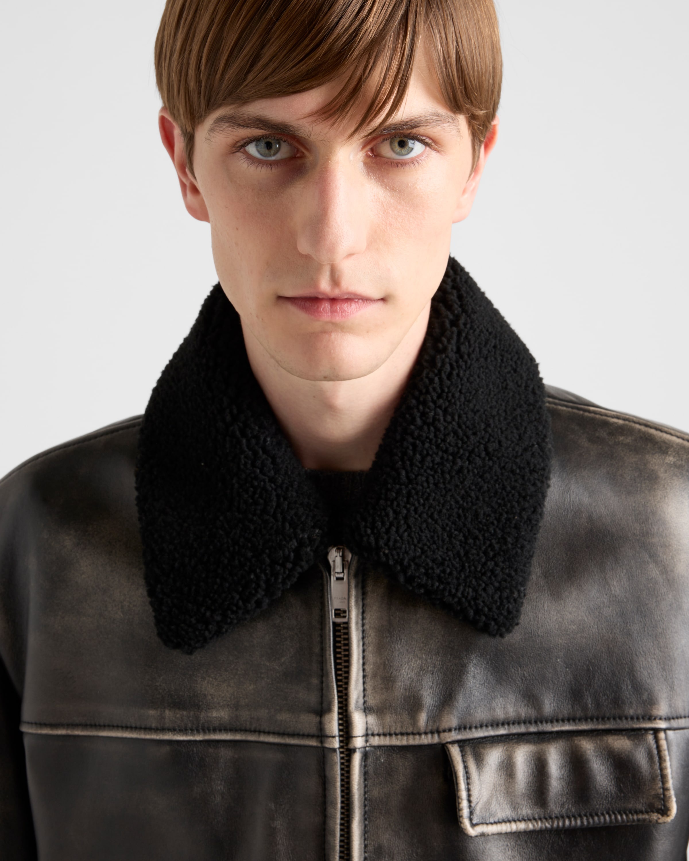 Nappa leather and shearling jacket - 4