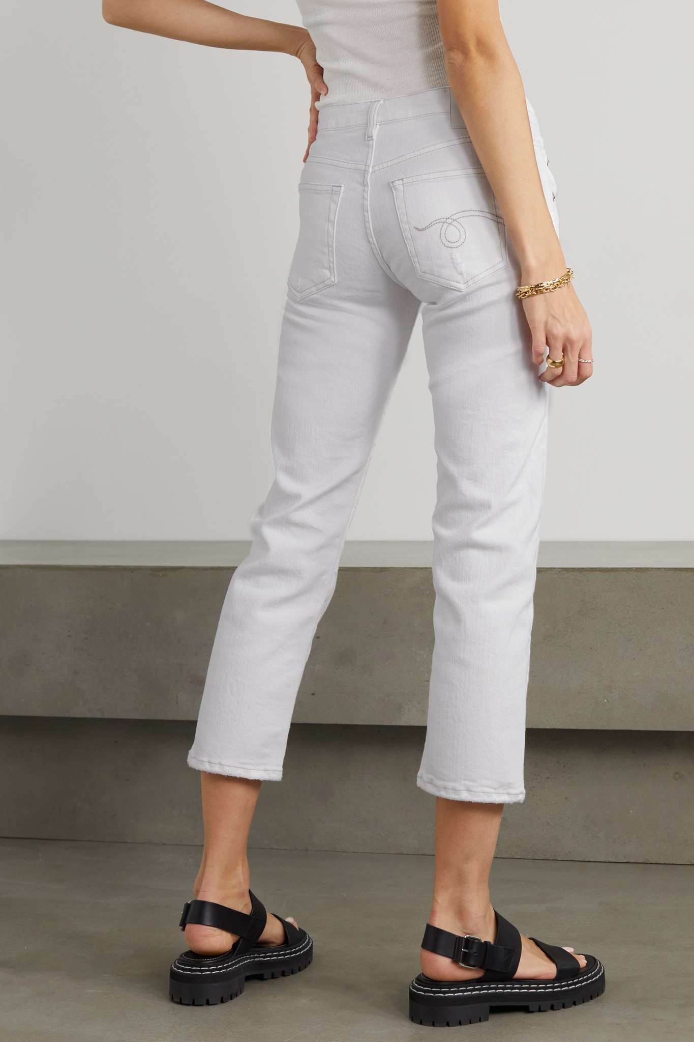 Boy cropped low-rise straight-leg jeans - 4