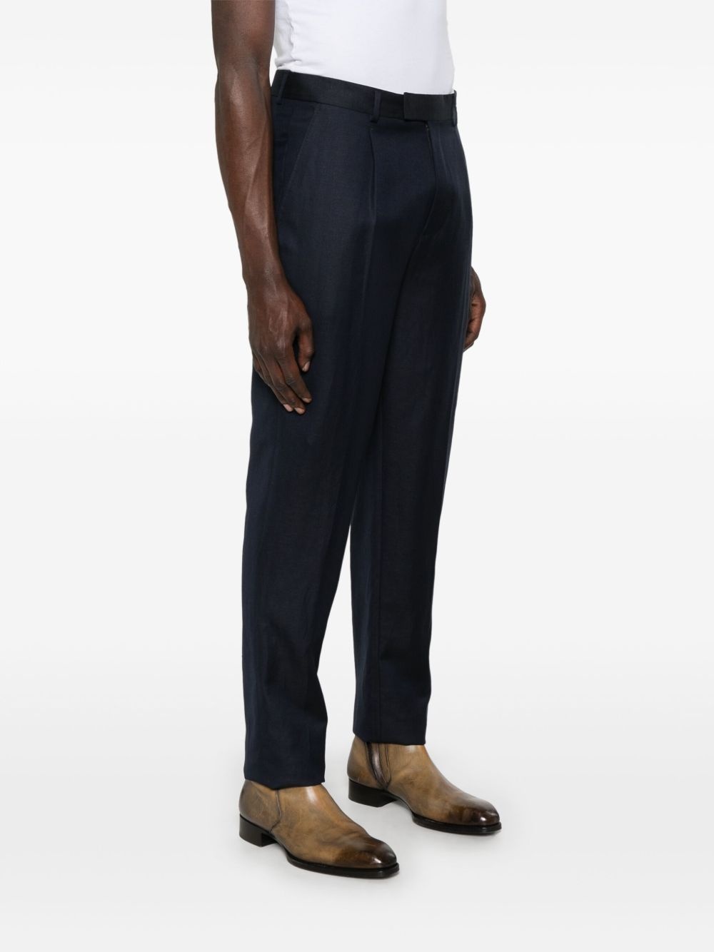 pleat-detail trousers - 3