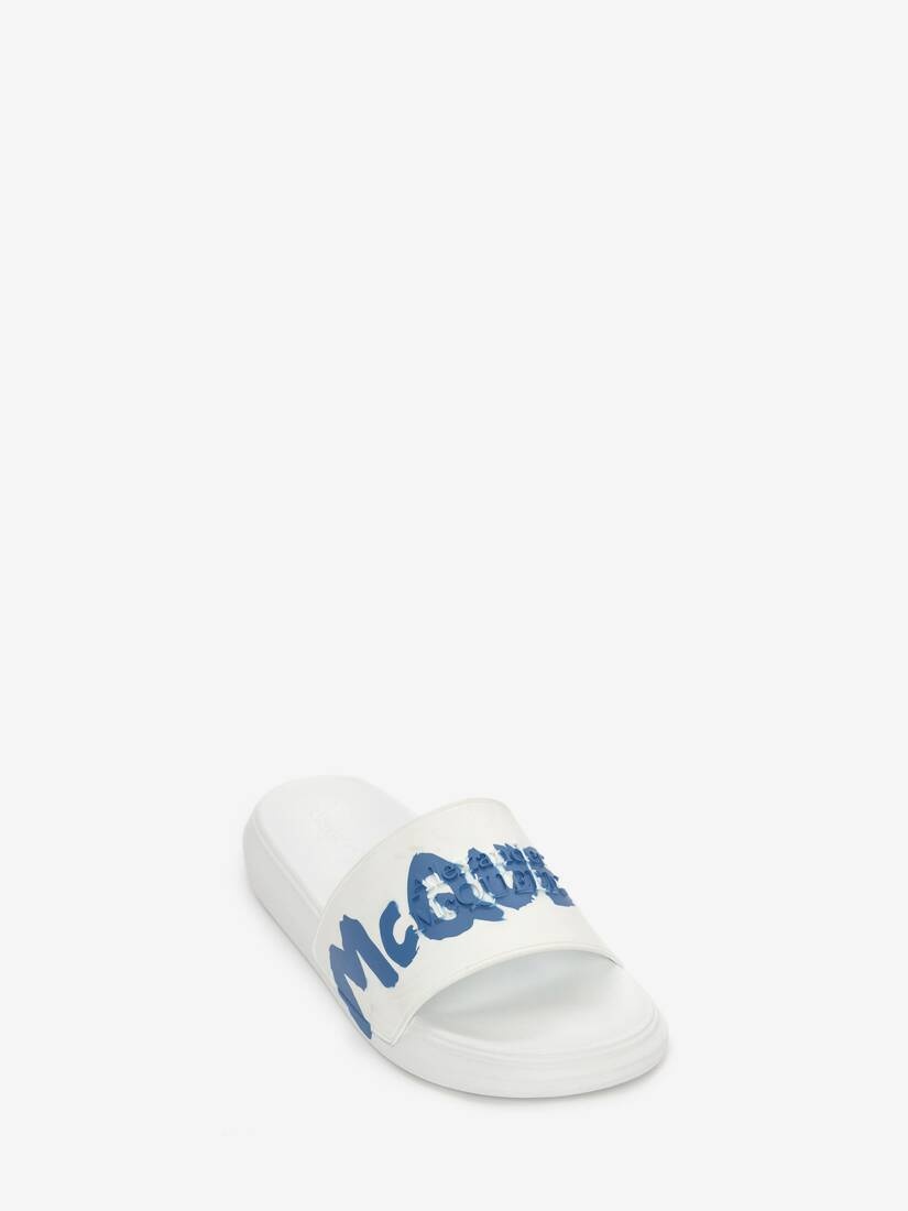 Mcqueen Graffiti Rubber Pool Slide in White - 2
