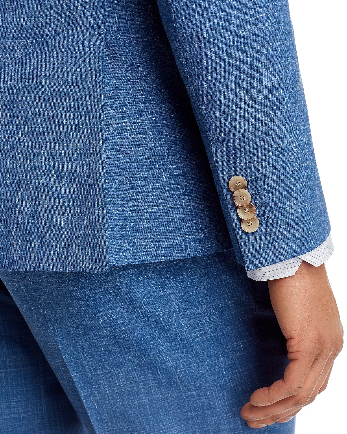 Soho Wool & Linen Slub Weave Extra Slim Fit Suit - 6