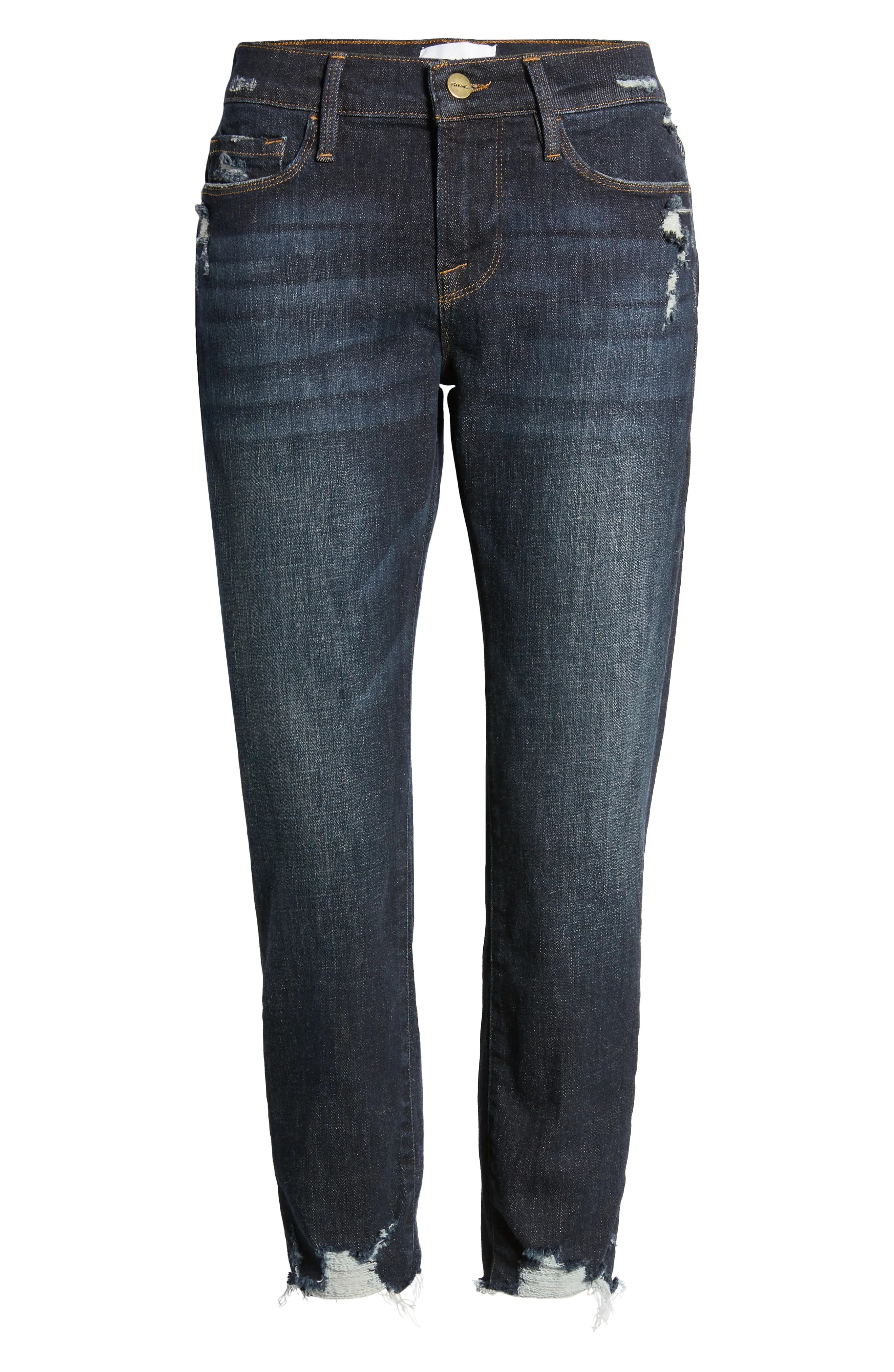 Le Garcon Chewed Hem Crop Boyfriend Jeans - 5