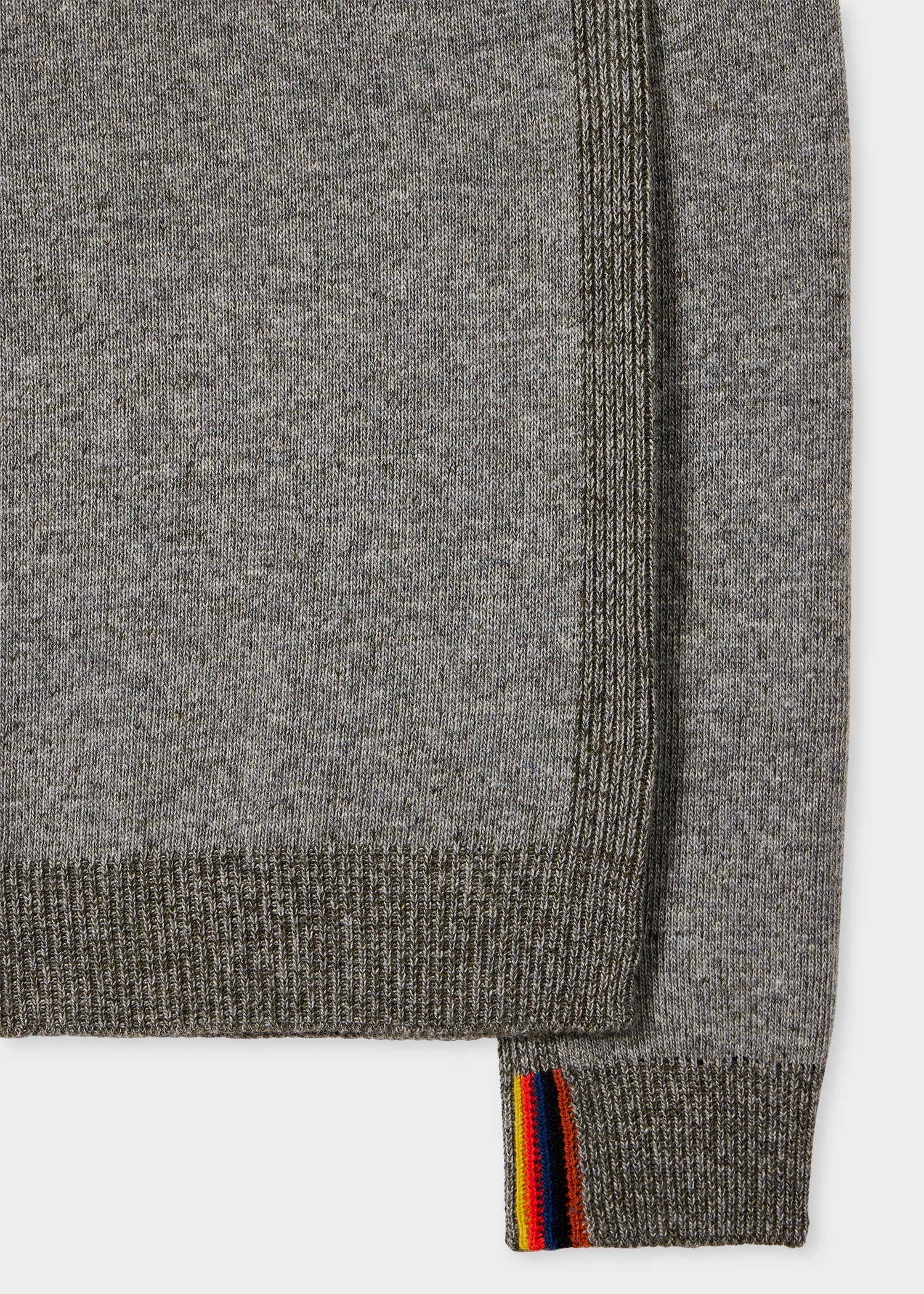 Grey Lambswool Crew Neck Sweater - 2