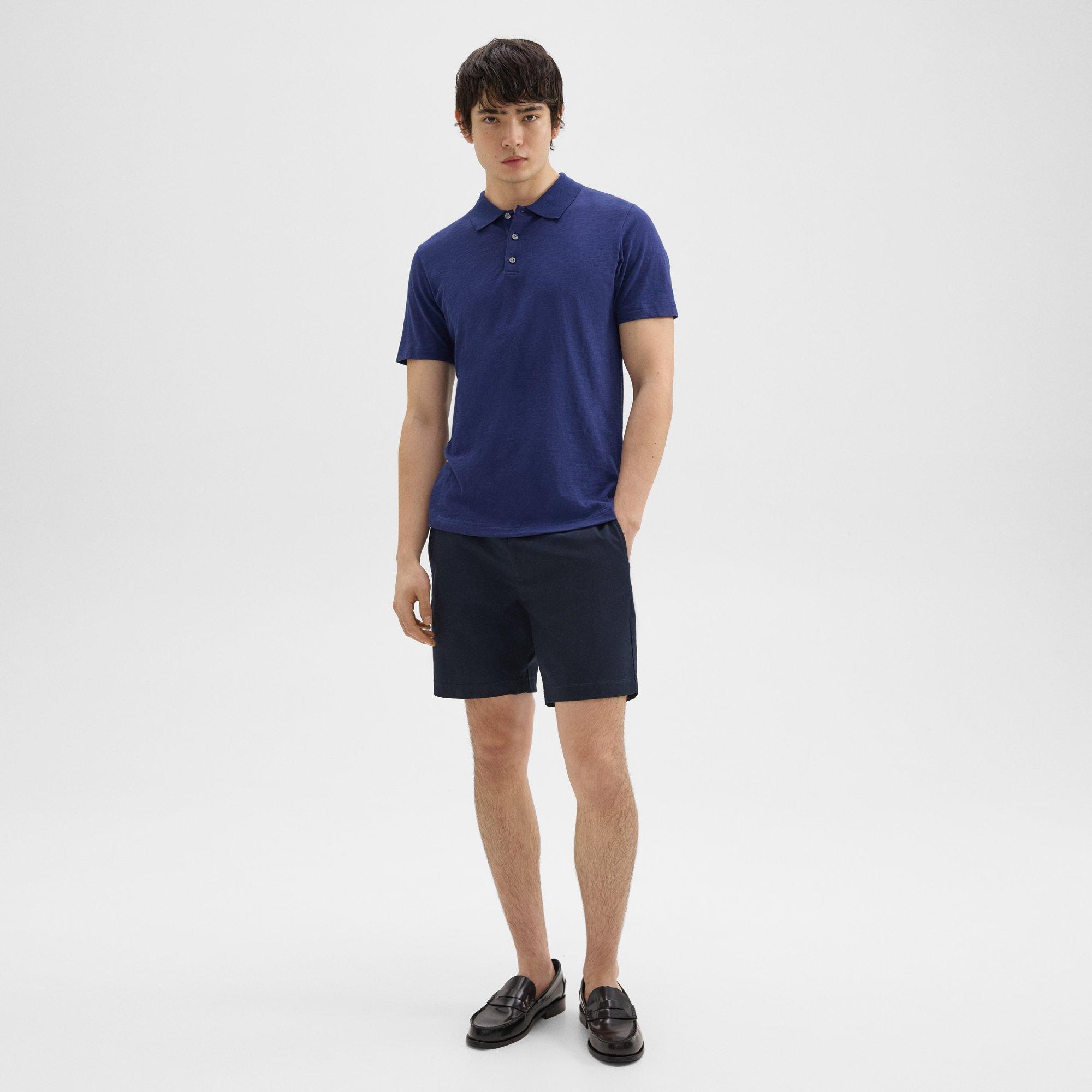 Bron Polo Shirt in Cosmos Slub Cotton - 6