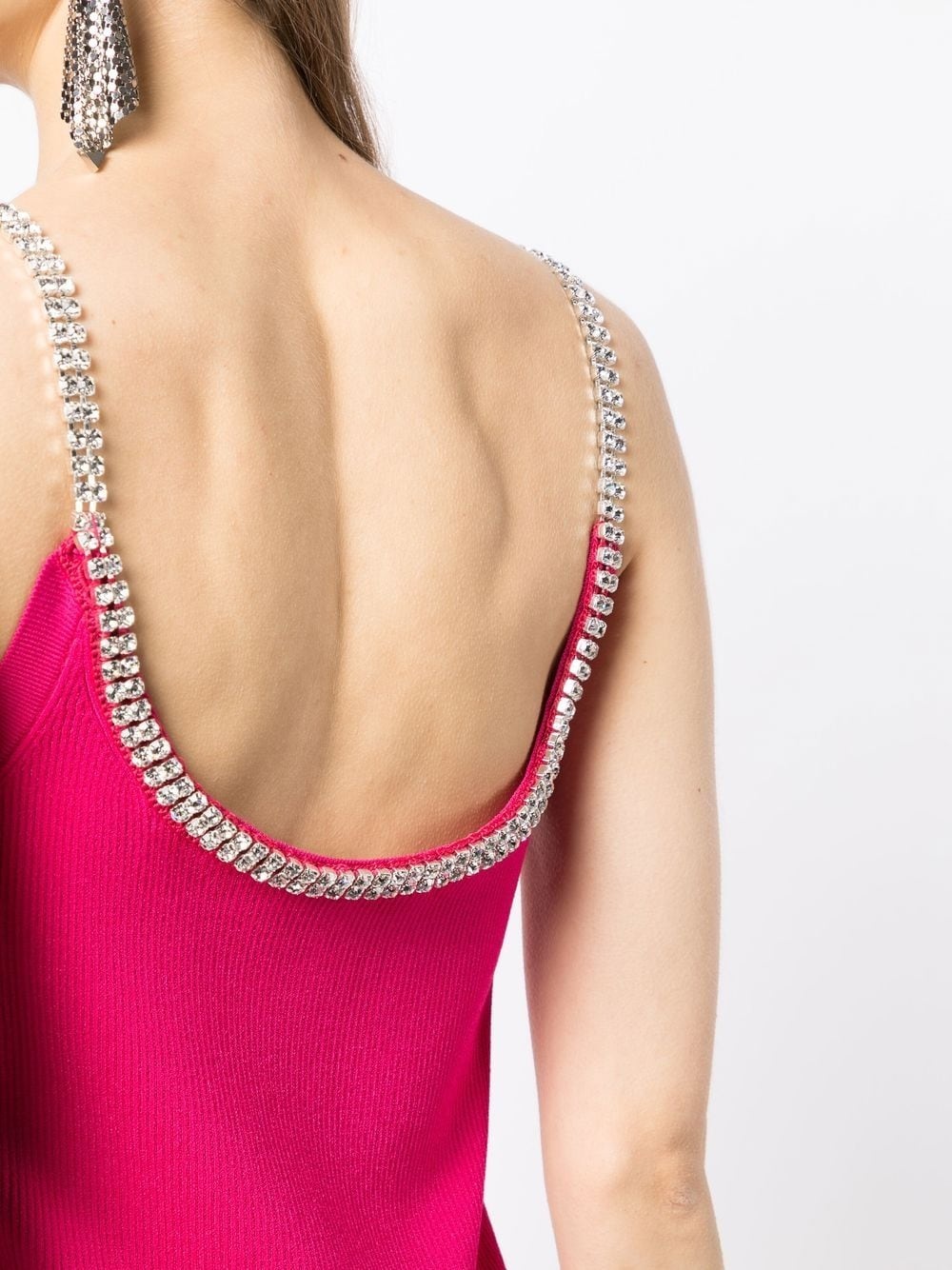 rhinestone-trim mini dress - 5