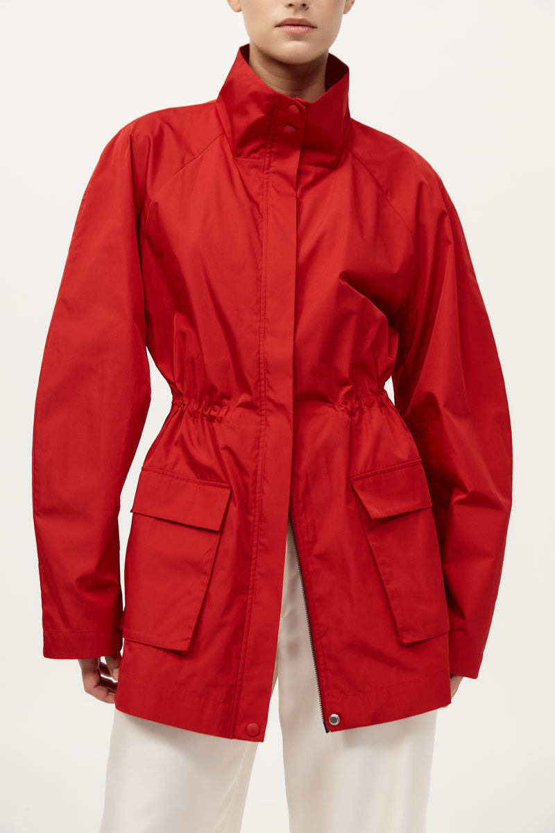 Paper Taffeta Parka - Red - 3