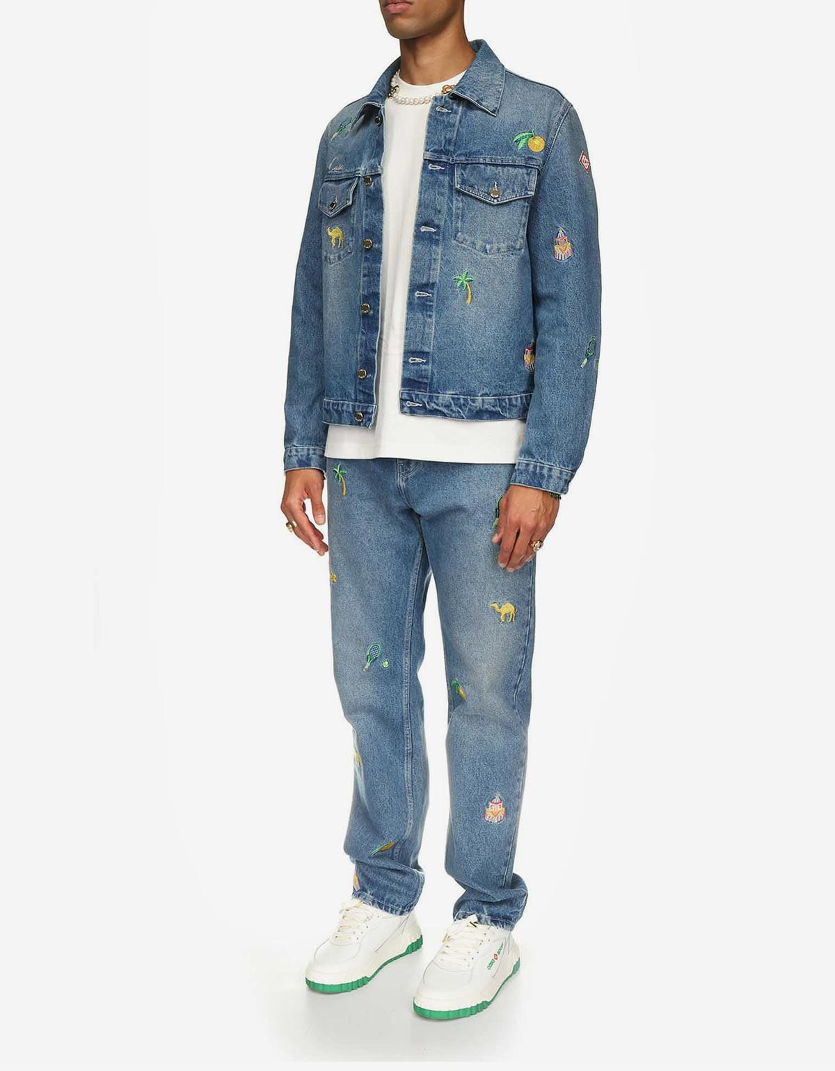 Casablanca Blue Motif Denim Jacket - 4