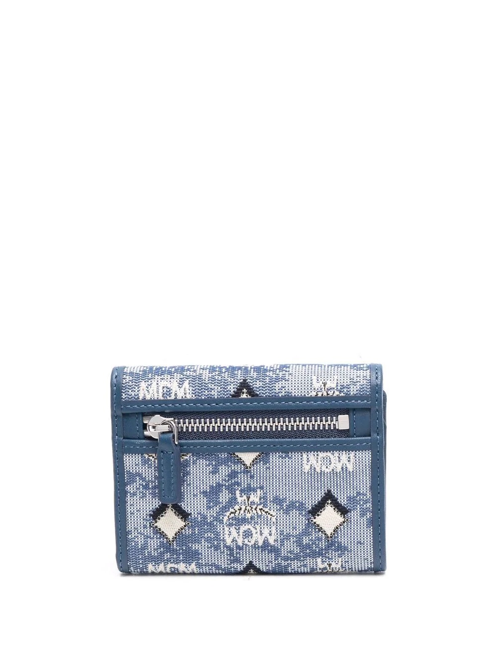 tri-fold monogram jacquard wallet - 2