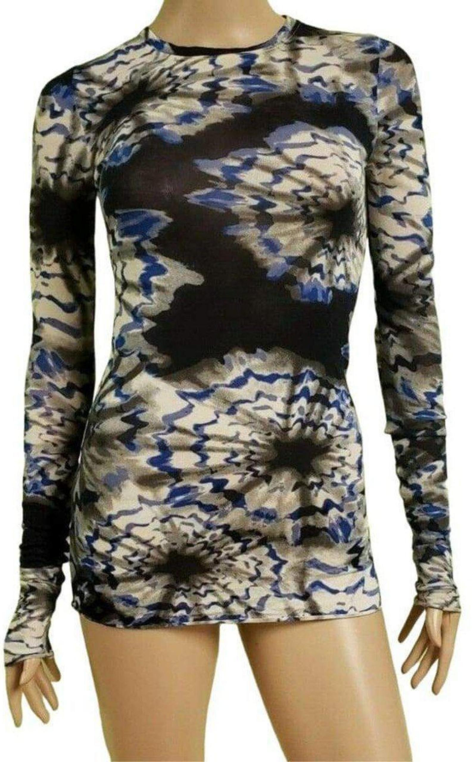 BCBGMAXAZRIA - Blue Combo Knit Top - 4
