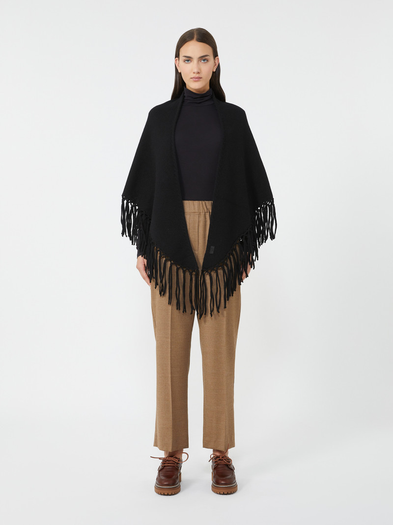 WEEKEND Max Mara TORNADO Wool shawl with fringes outlook