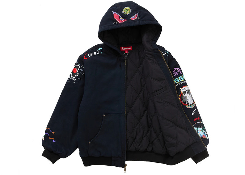 Supreme Supreme AOI Hooded Work Jacket Black outlook