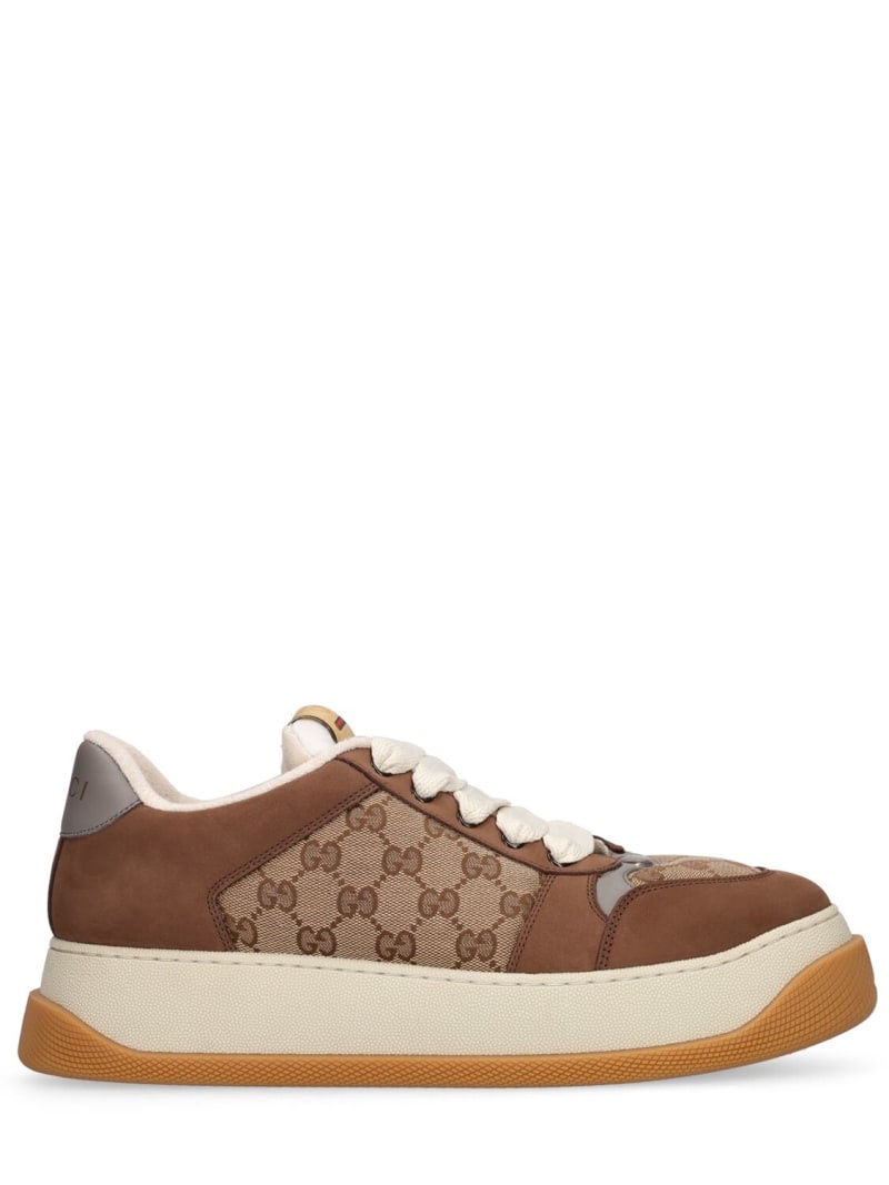 Double screener cotton blend sneakers - 1