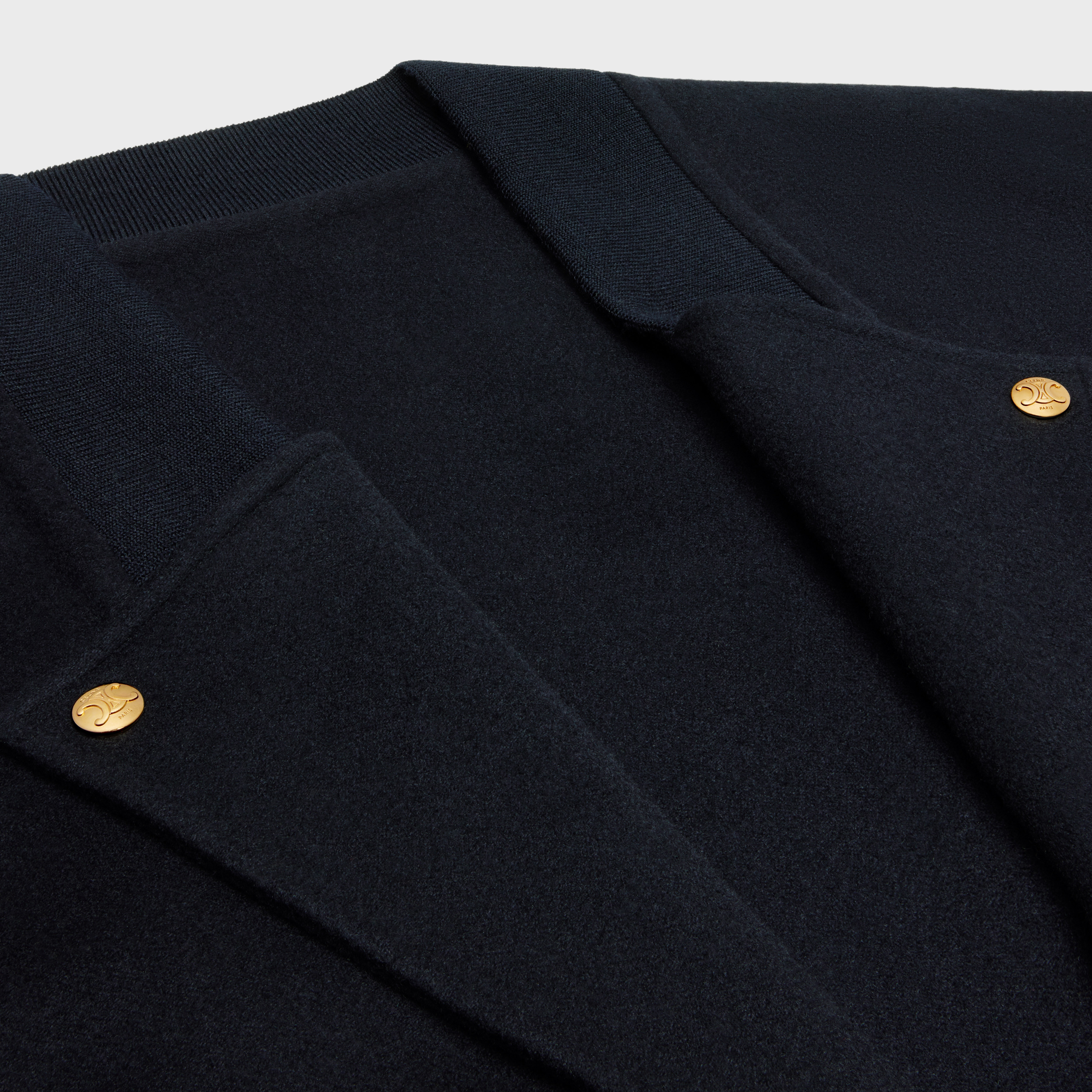 loose peacoat in double face cashmere - 3