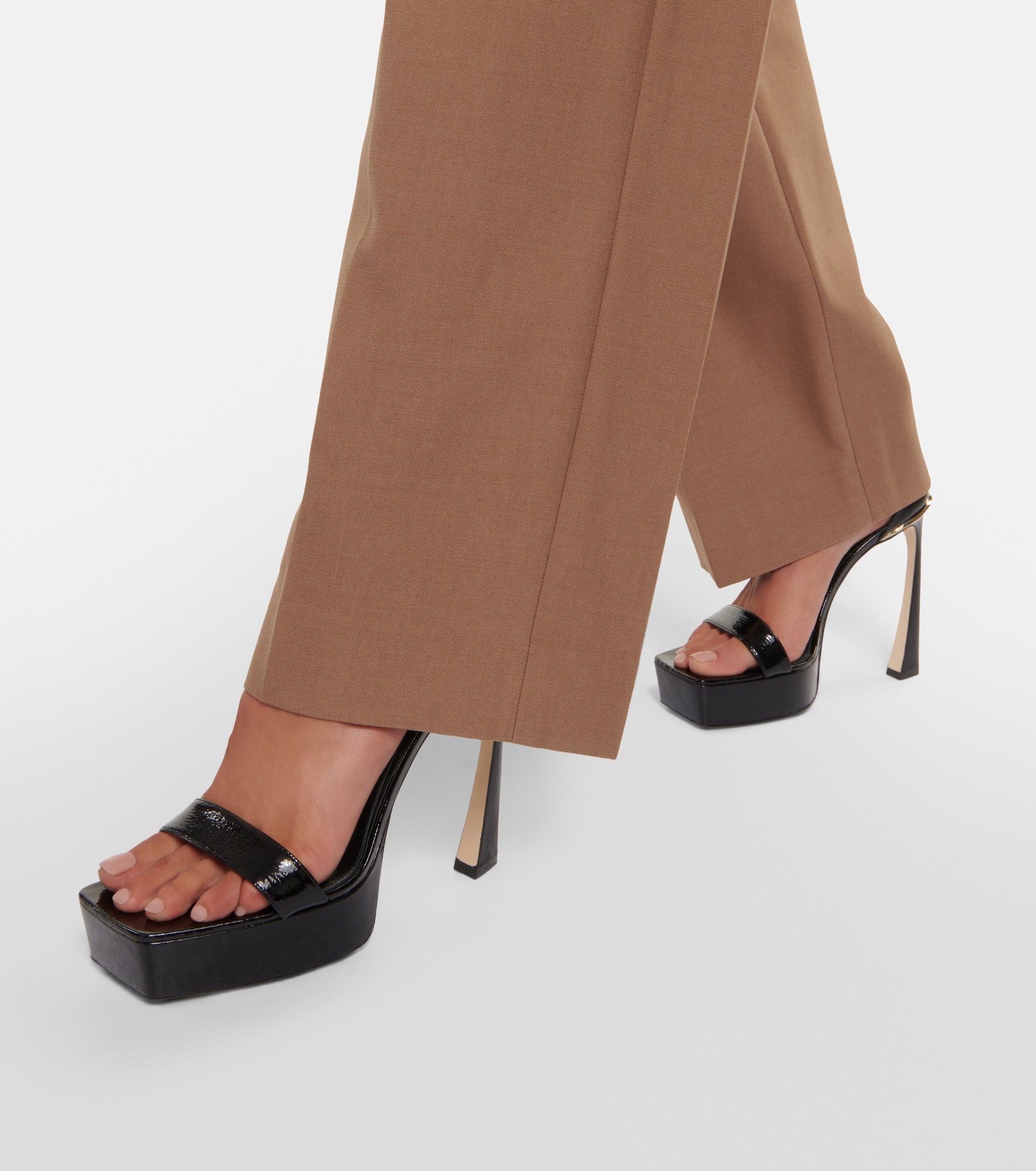 Patent leather platform sandals - 4