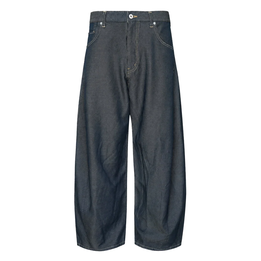 Garment Dyed Wide Leg Jeans - 1