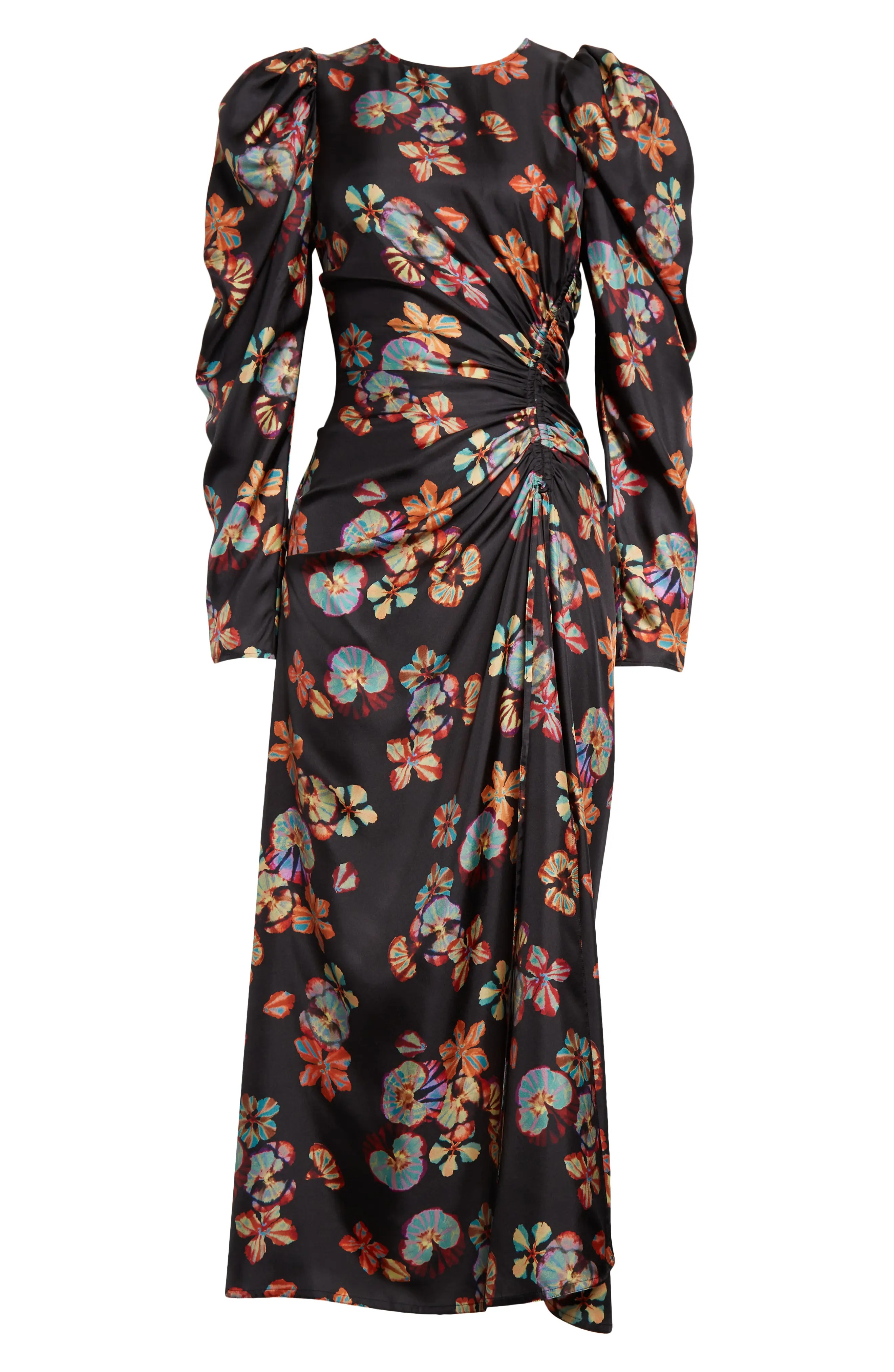 Amalie Floral Long Sleeve Silk Maxi Dress - 5