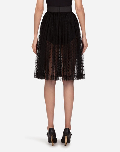 Dolce & Gabbana Point d'esprit tulle midi skirt outlook