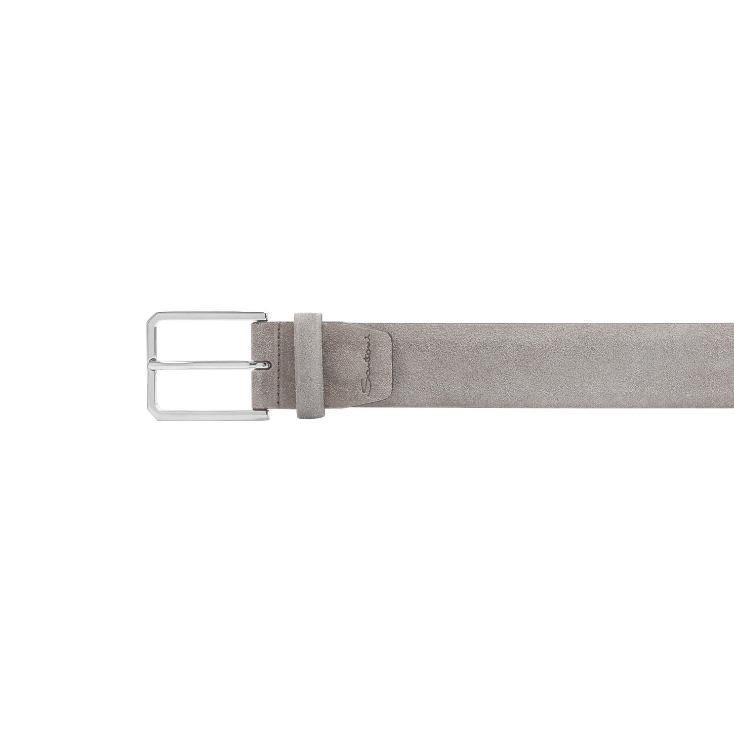 Men's taupe suede adjustable belt - 3
