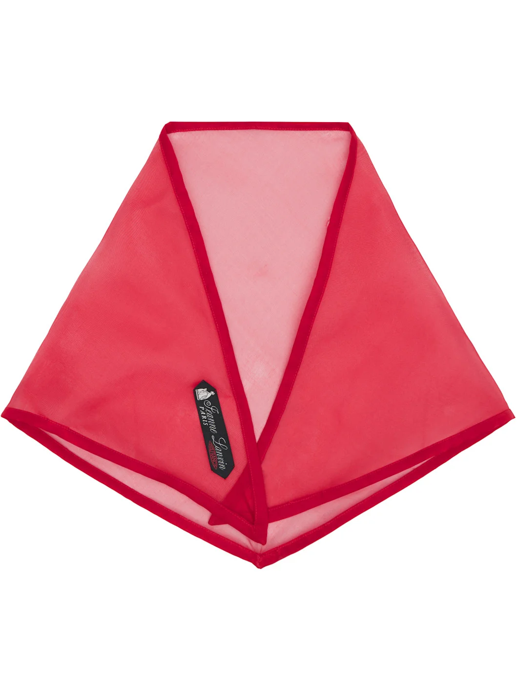 Red Silk Organza Triangle Scarf - 1