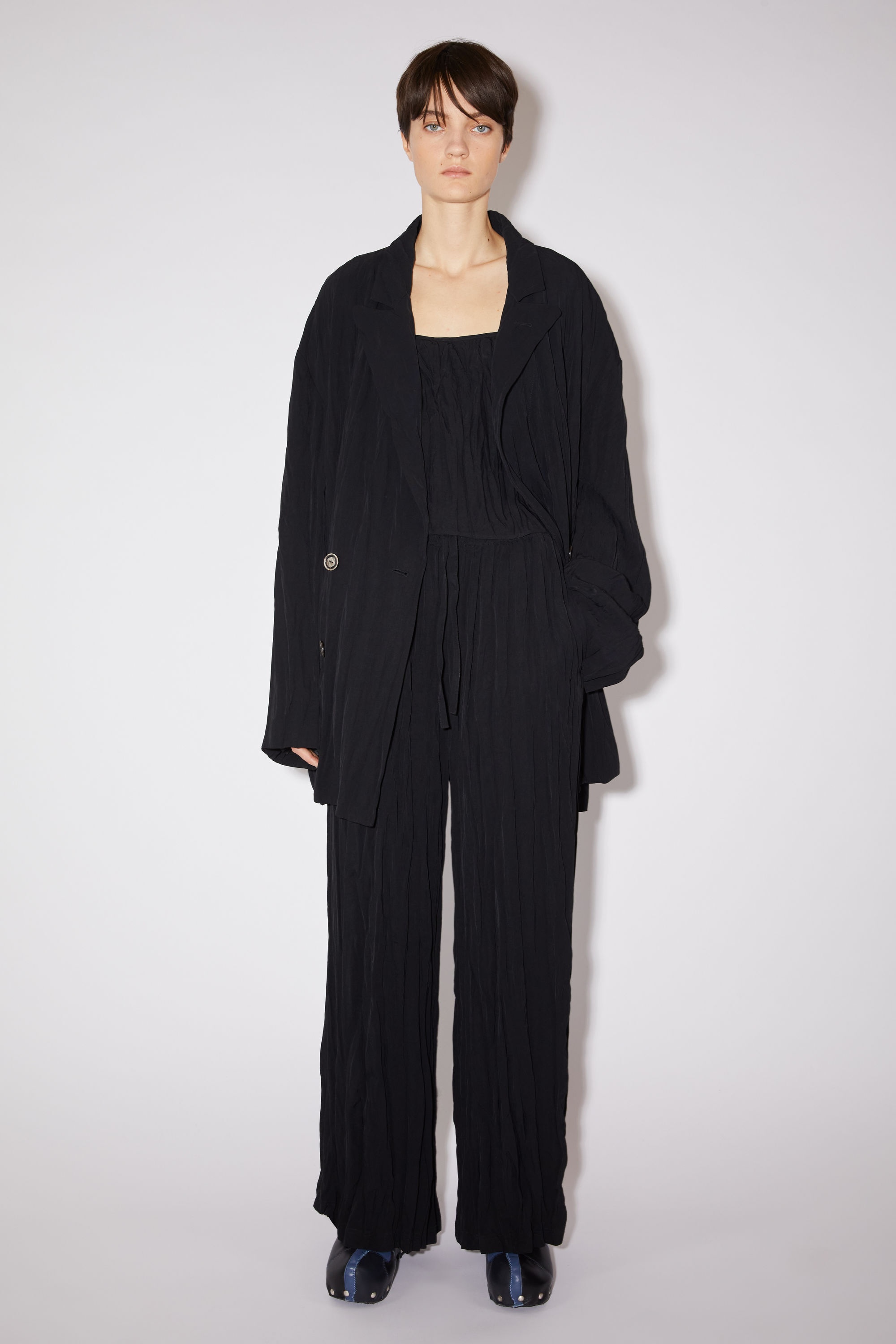 Satin trousers - Black - 3