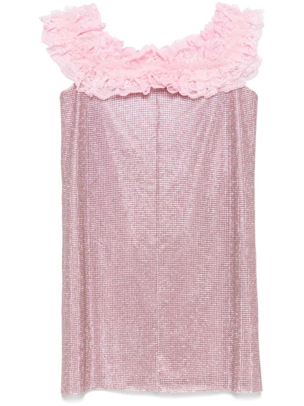 crystal-embellished mini dress - 1