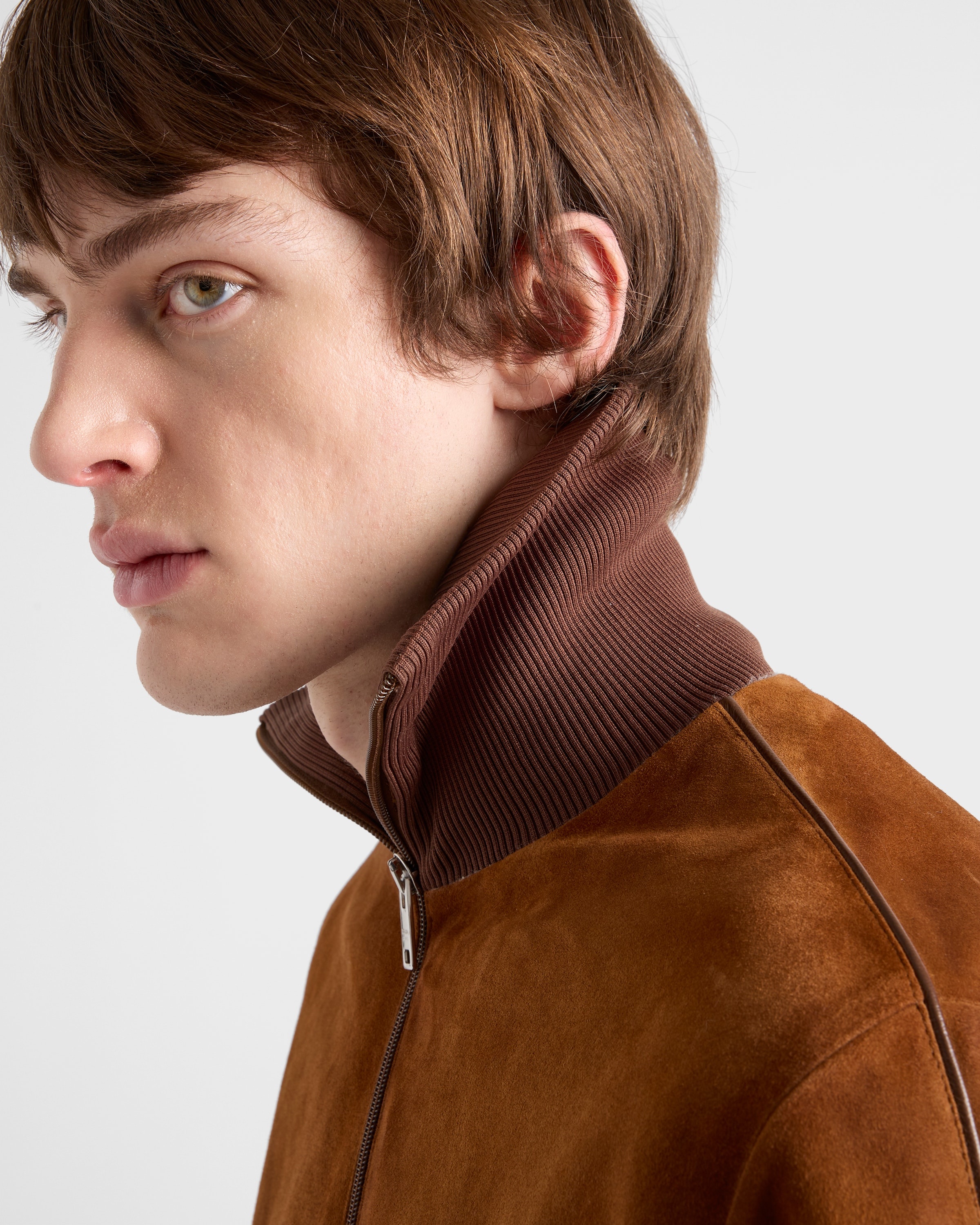 Suede blouson jacket - 4