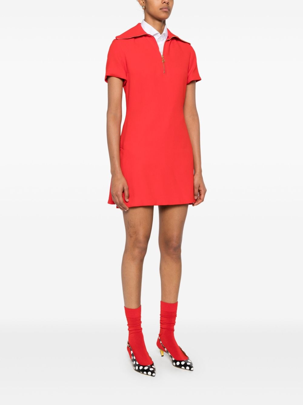 crepe mini dress - 3