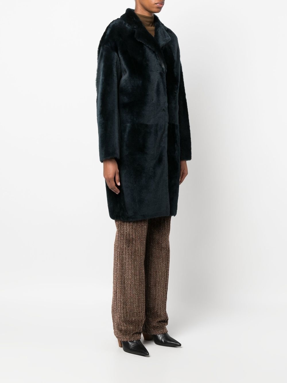 oversized shearling coat - 3