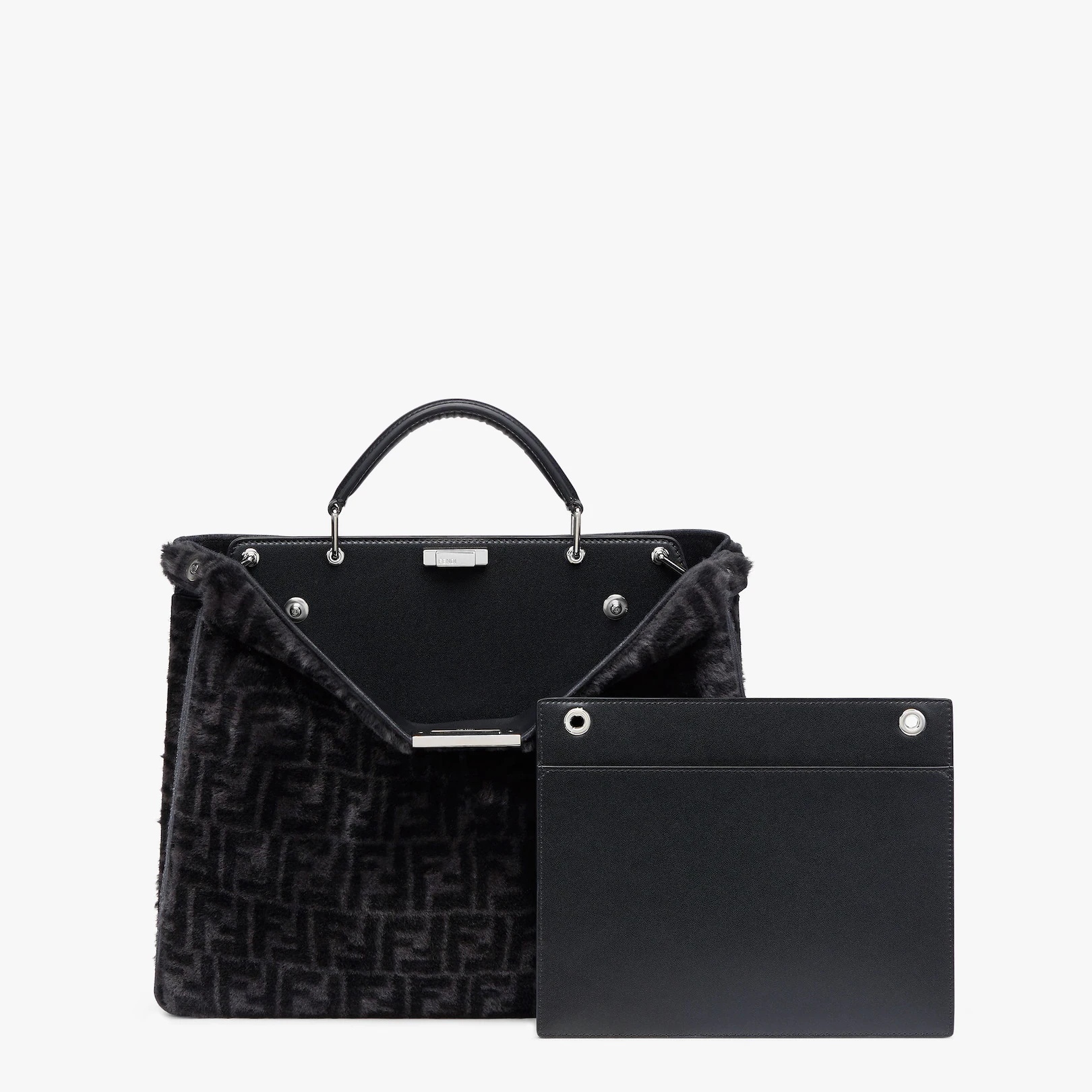 Gray sheepskin bag - 2