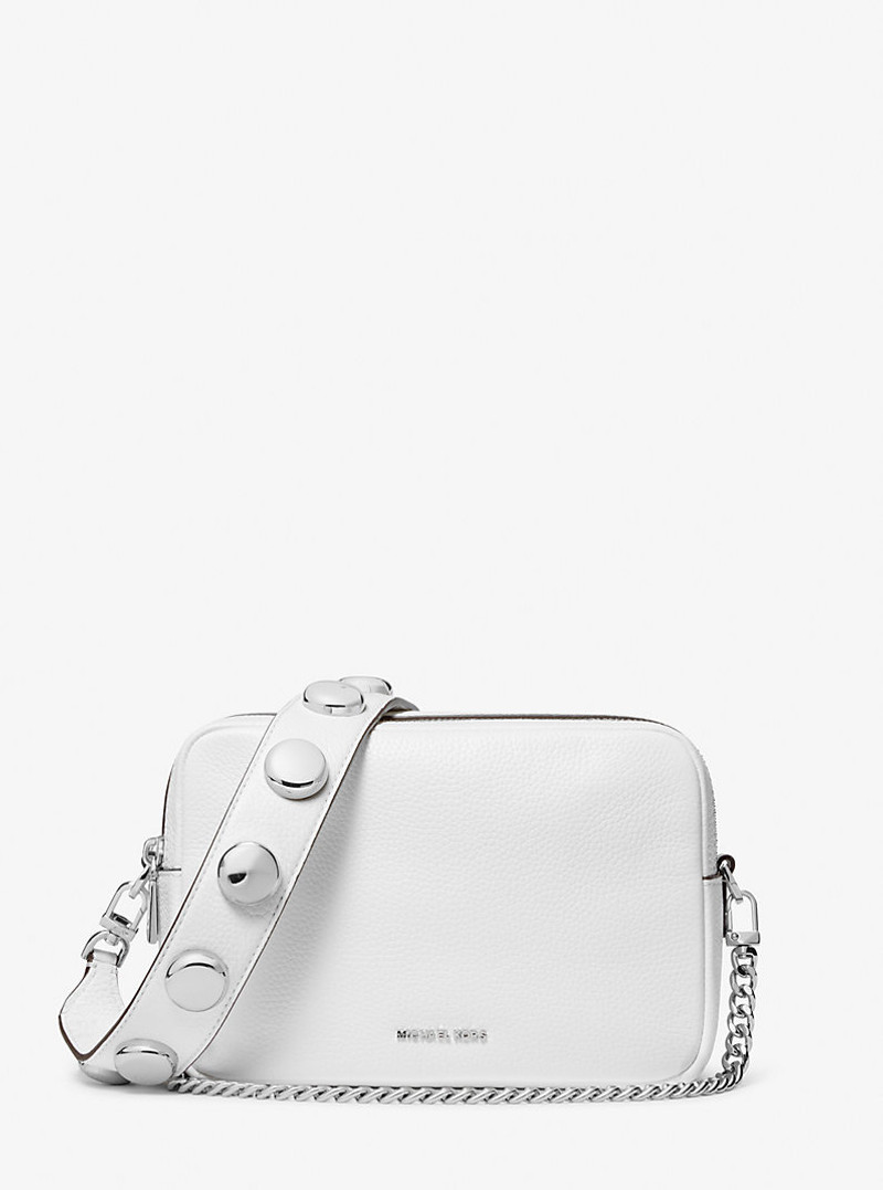 Bryant Medium Studded Pebbled Leather Camera Crossbody Bag 1