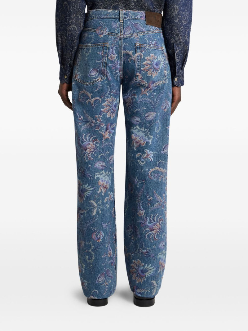 floral-motif jeans 4