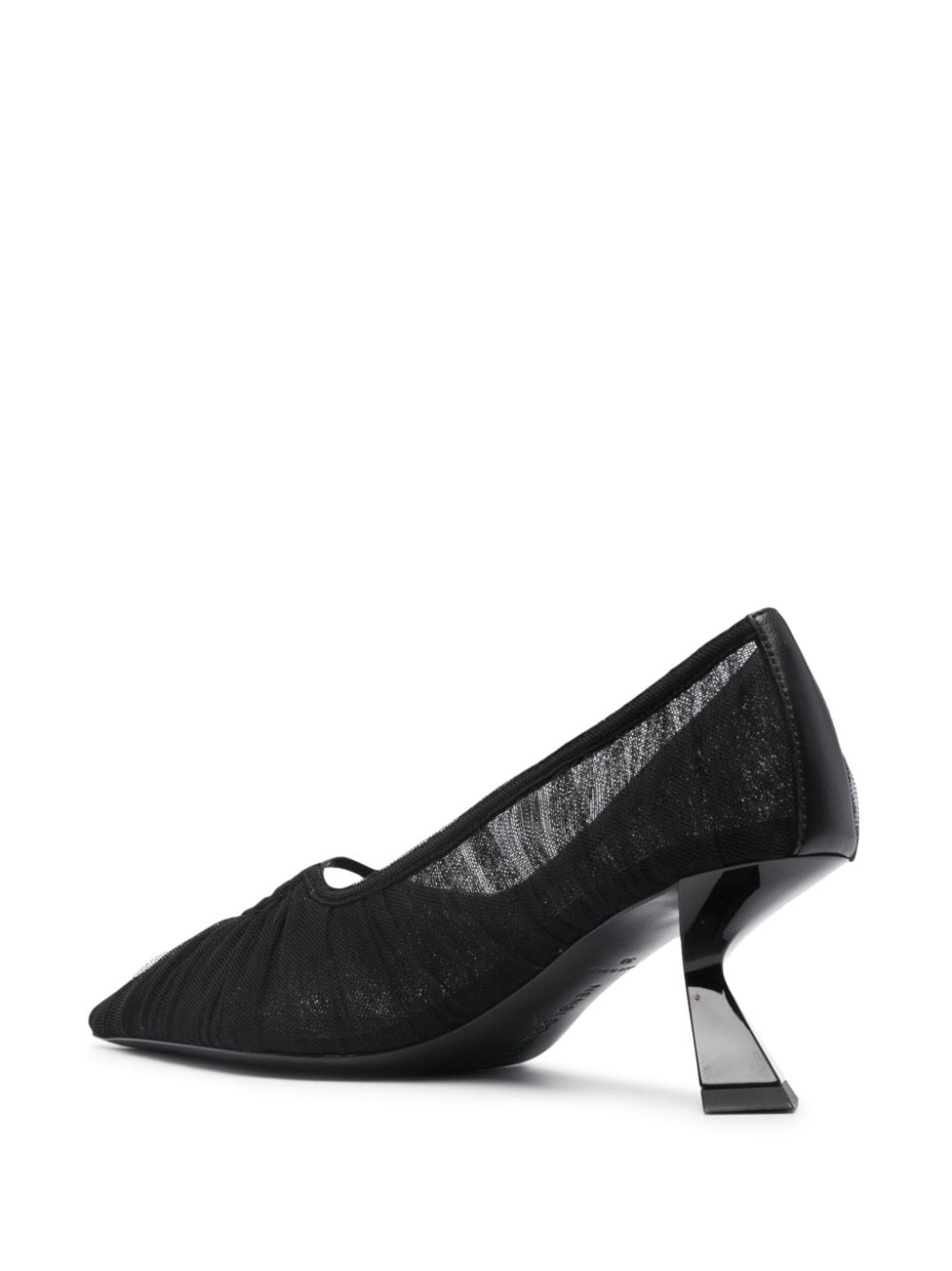 75mm sculpted-heel tulle pumps - 3