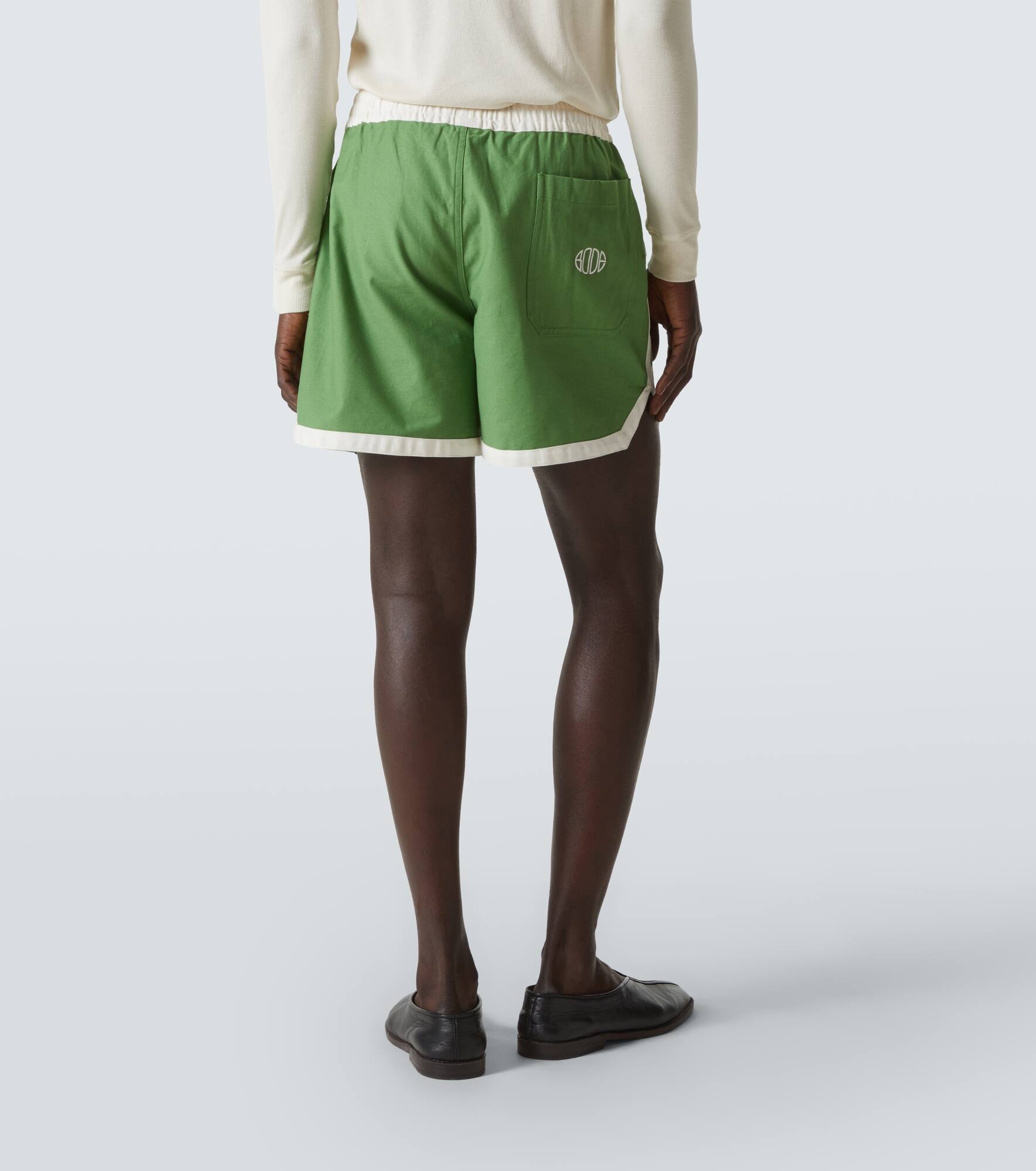 Euro appliqué cotton shorts - 4