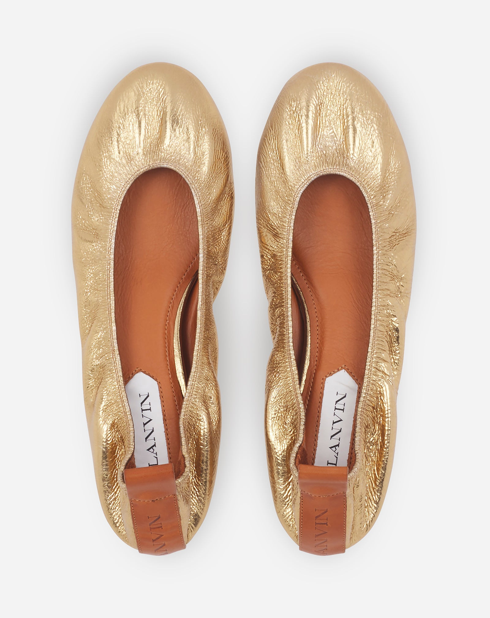 THE BALLERINA FLAT IN METALLIC LEATHER - 4