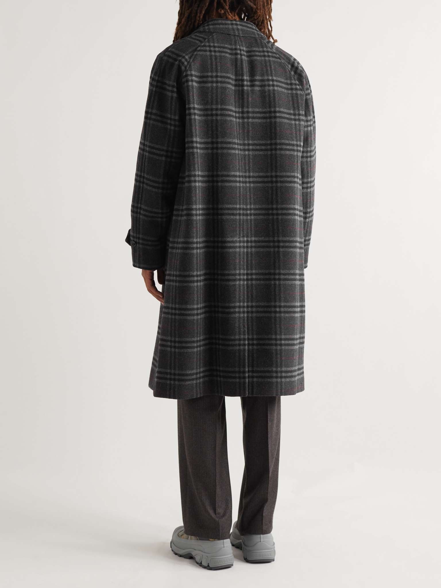 Checked Wool and Cashmere-Blend Coat - 4